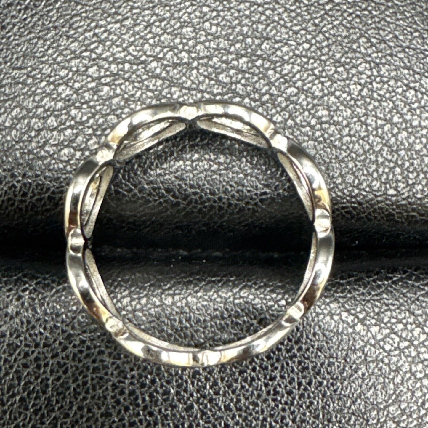 New Condition Sterling Silver Smiley Face Openwork Emoji Ring 925 Size 7