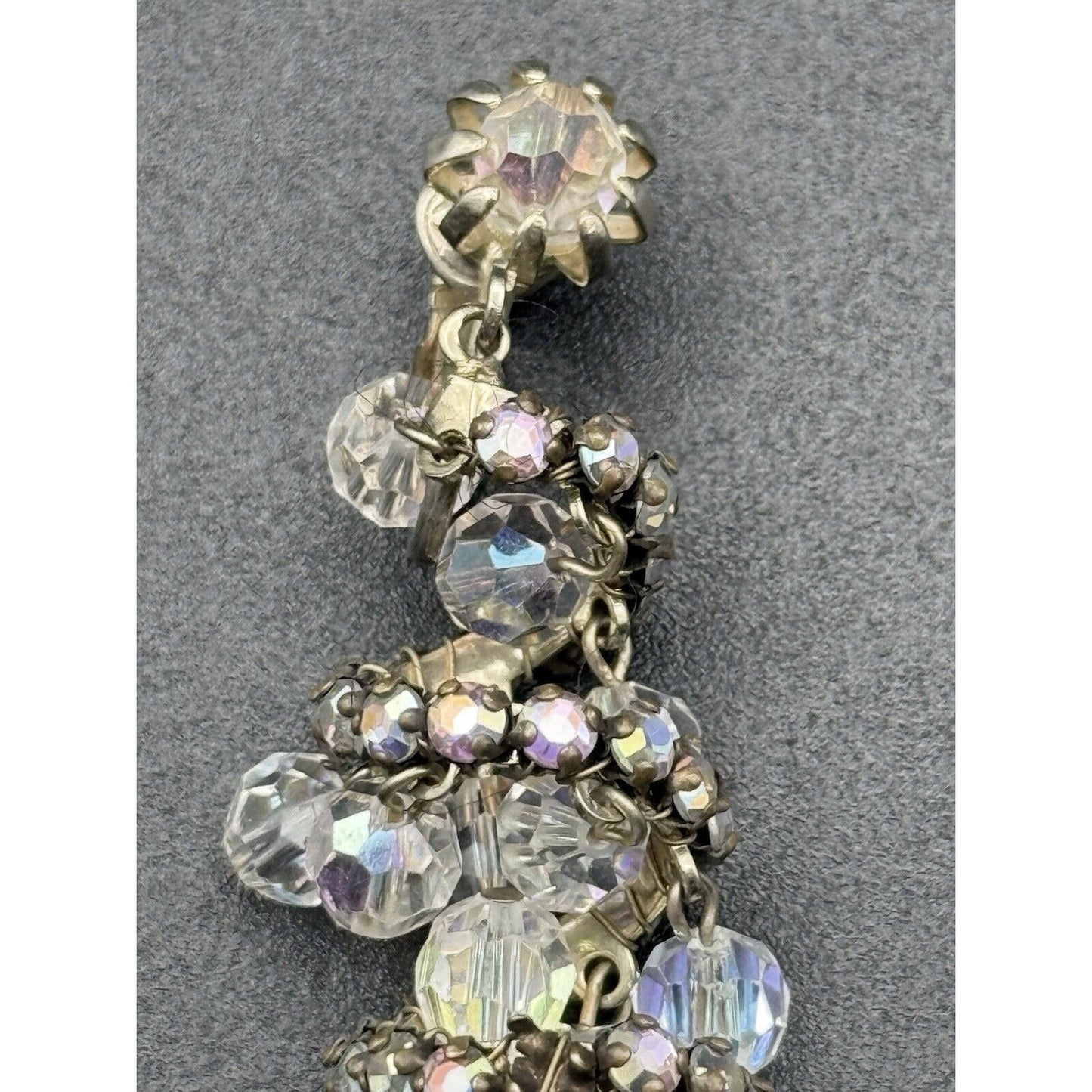 Jonne By Schrager Aurora Borealis Spiral Dangle Earrings N11