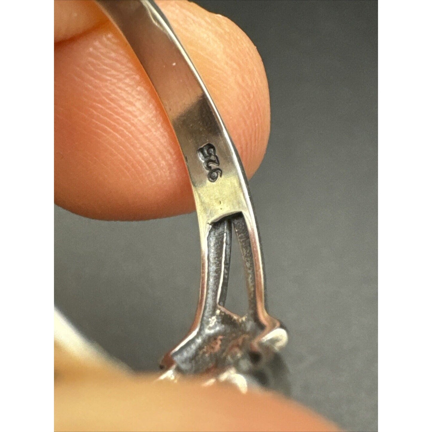New Condition Sterling Silver Skull Playing Cards Ring 925 Size 7