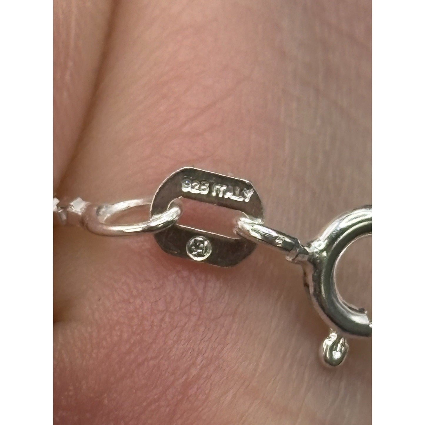 New Condition 20" Sterling Silver Anchor & Skull Pendant Necklace