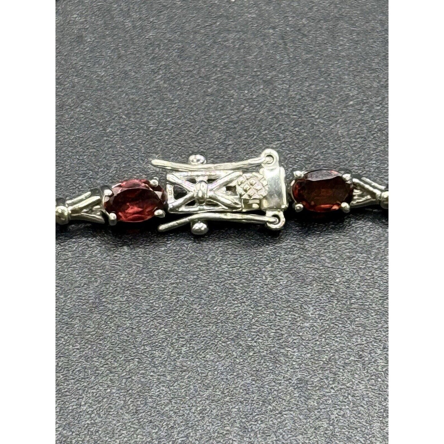 New Condition 7” Sterling Silver Genuine Multi Gemstone Bracelet 925