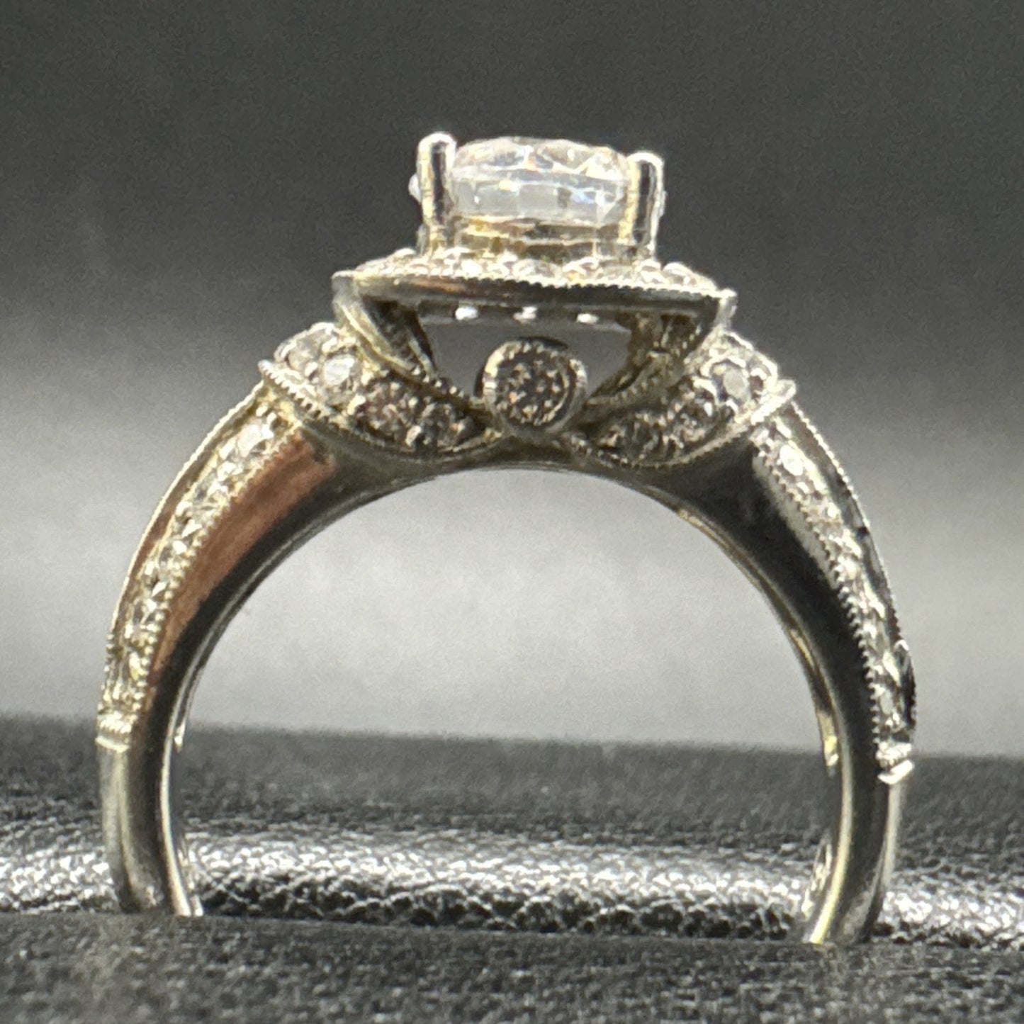 EUC Sterling Silver CZ Engagement Ring 925 Size 6.5 #3 P2