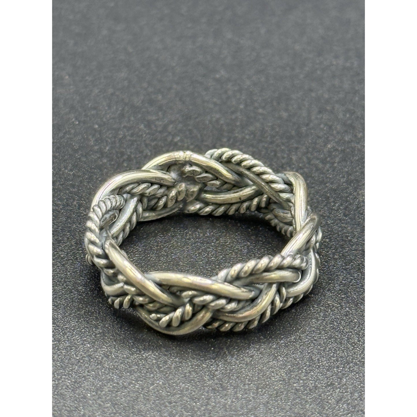 New Condition Sterling Silver Weave Band Size 9.75 925