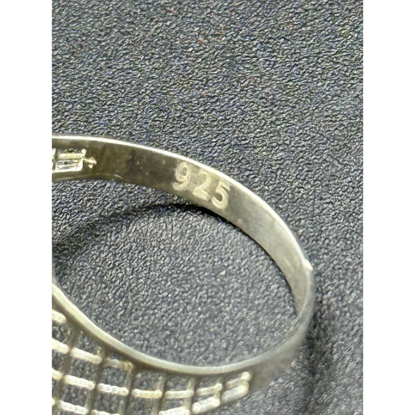 New Condition Sterling Silver Two Tone Genuine Citrine Ring Size 8.00