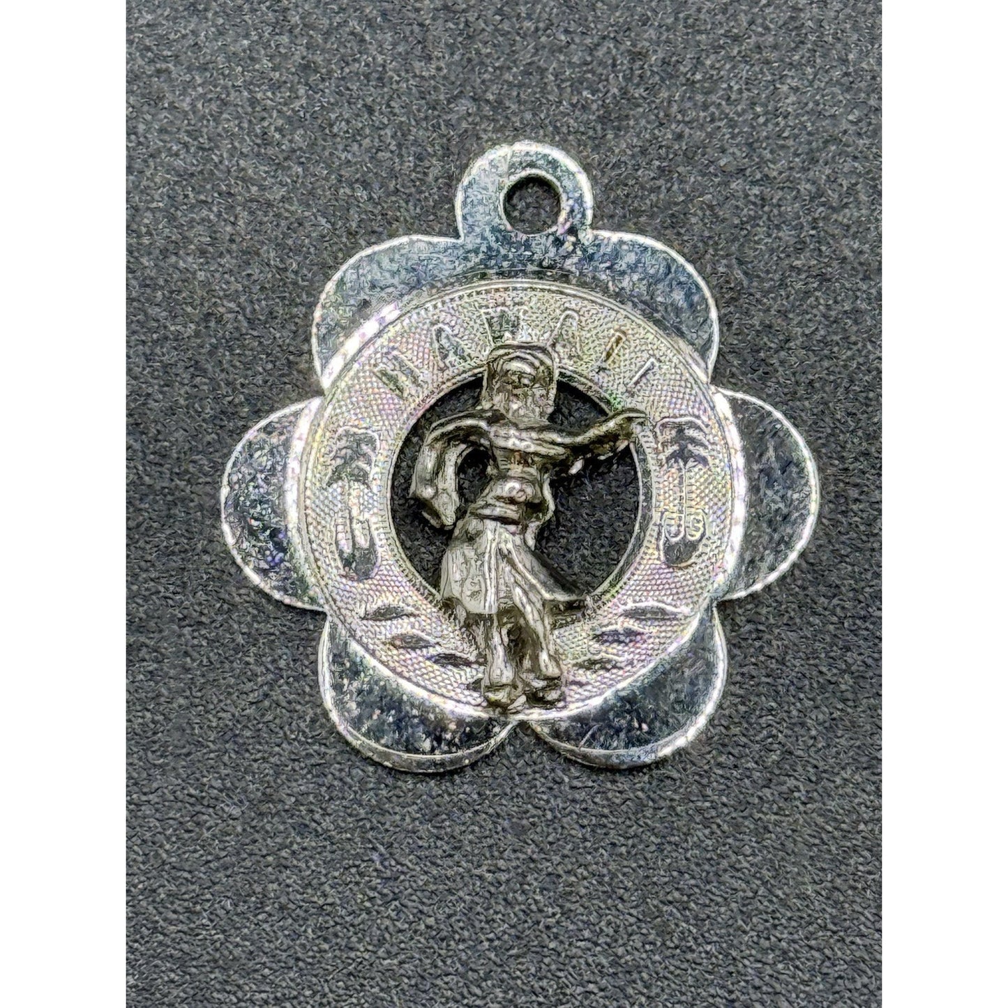 Vintage Sterling Silver Hawaii Charm Hula Dancer 925 P3