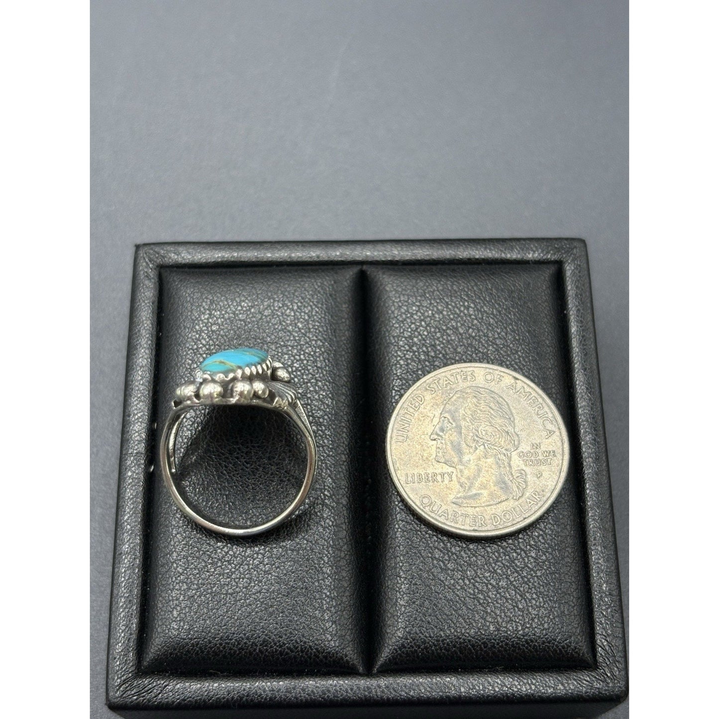 New Condition Sterling Silver Turquoise Ring Size 7