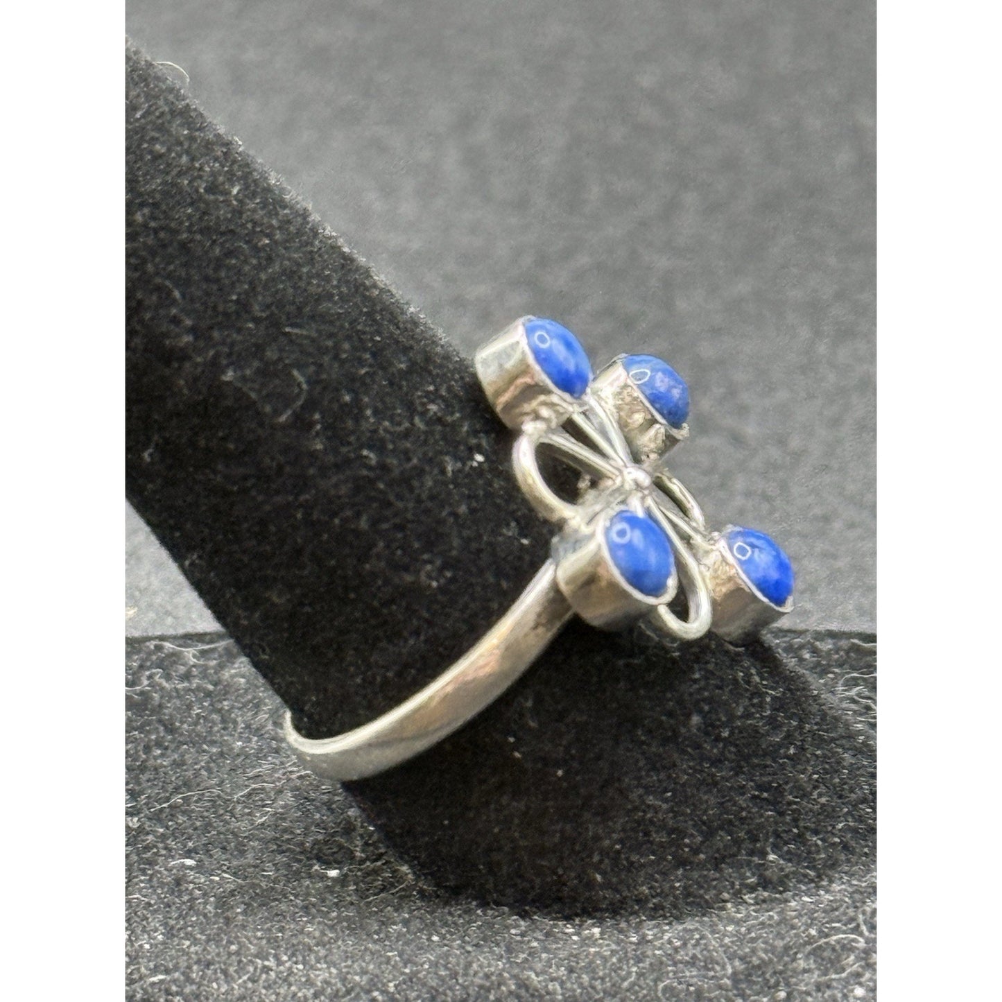 Excellent Used Condition Sterling Silver Multi Lapis Genuine Ring Size 7.00 P19