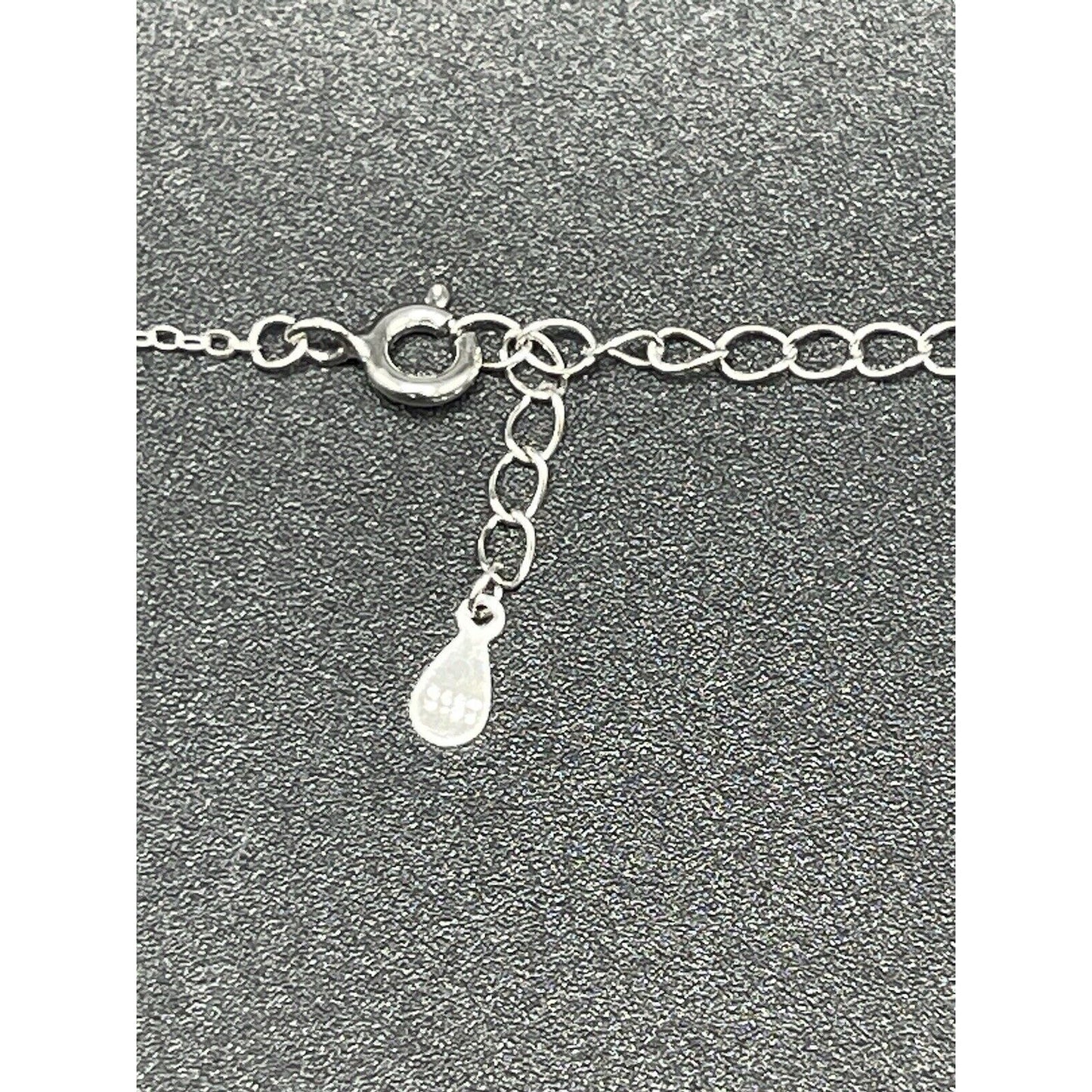New Condition 18” Sterling Silver 1 Carat Moissanite Pendant Necklace GRA