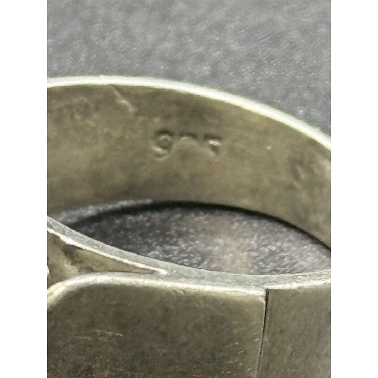 Vintage Sterling Silver Onyx Can Ring Size 7.00 M27
