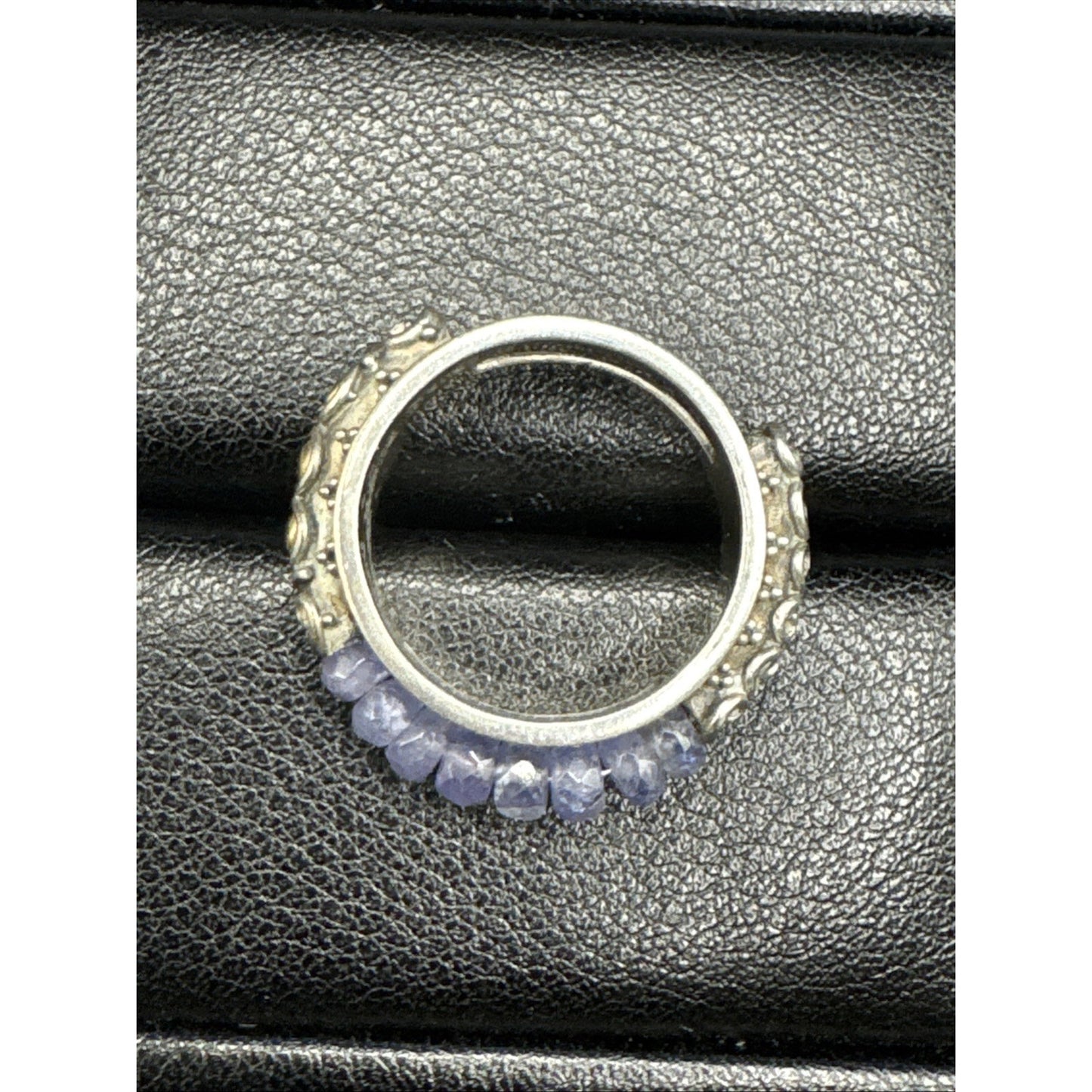 18k Sterling Silver BA Suarti Rough Tanzanite Ring 925 Size 8 R06