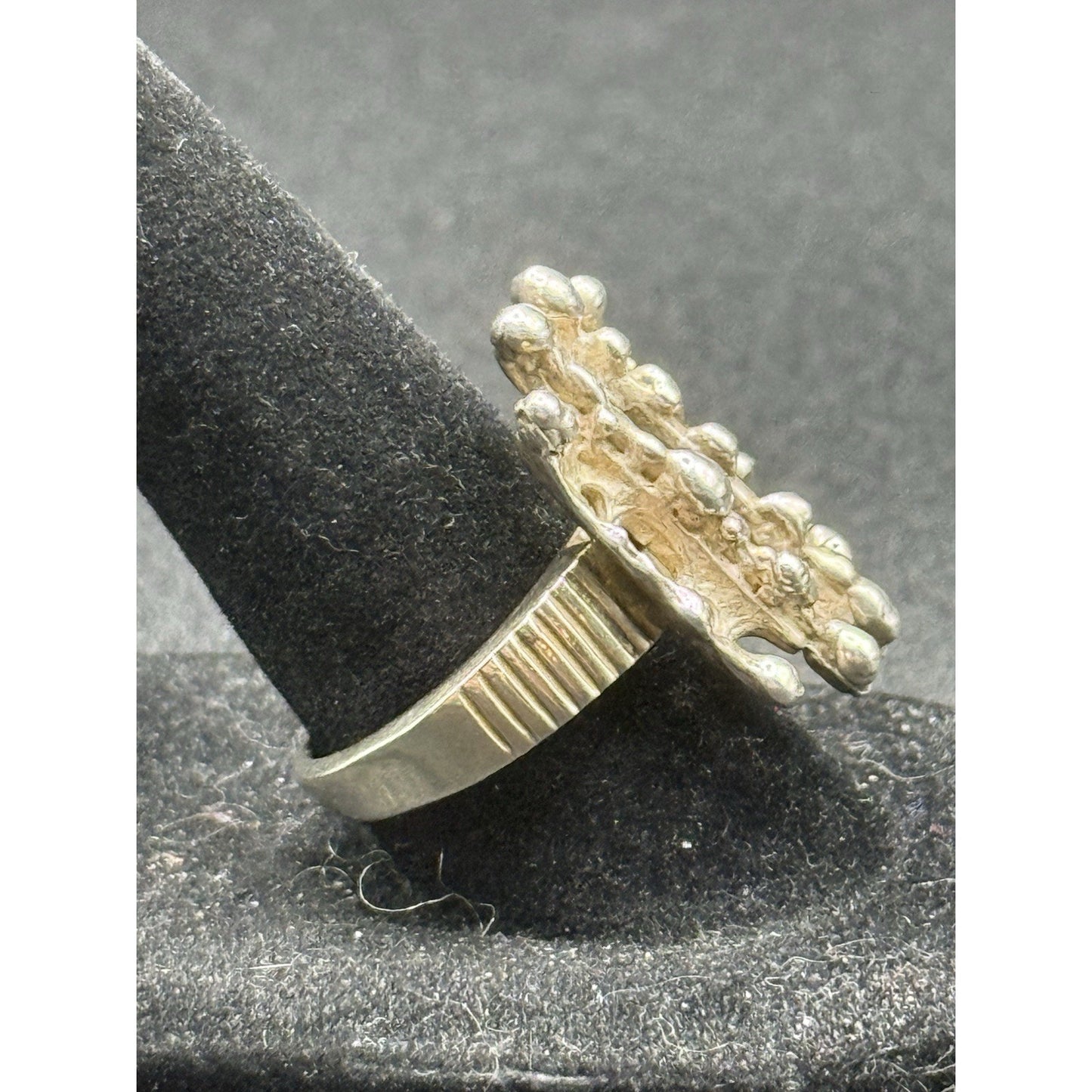 Brutalist Sterling Silver Ring Size 7.25 Tested R8
