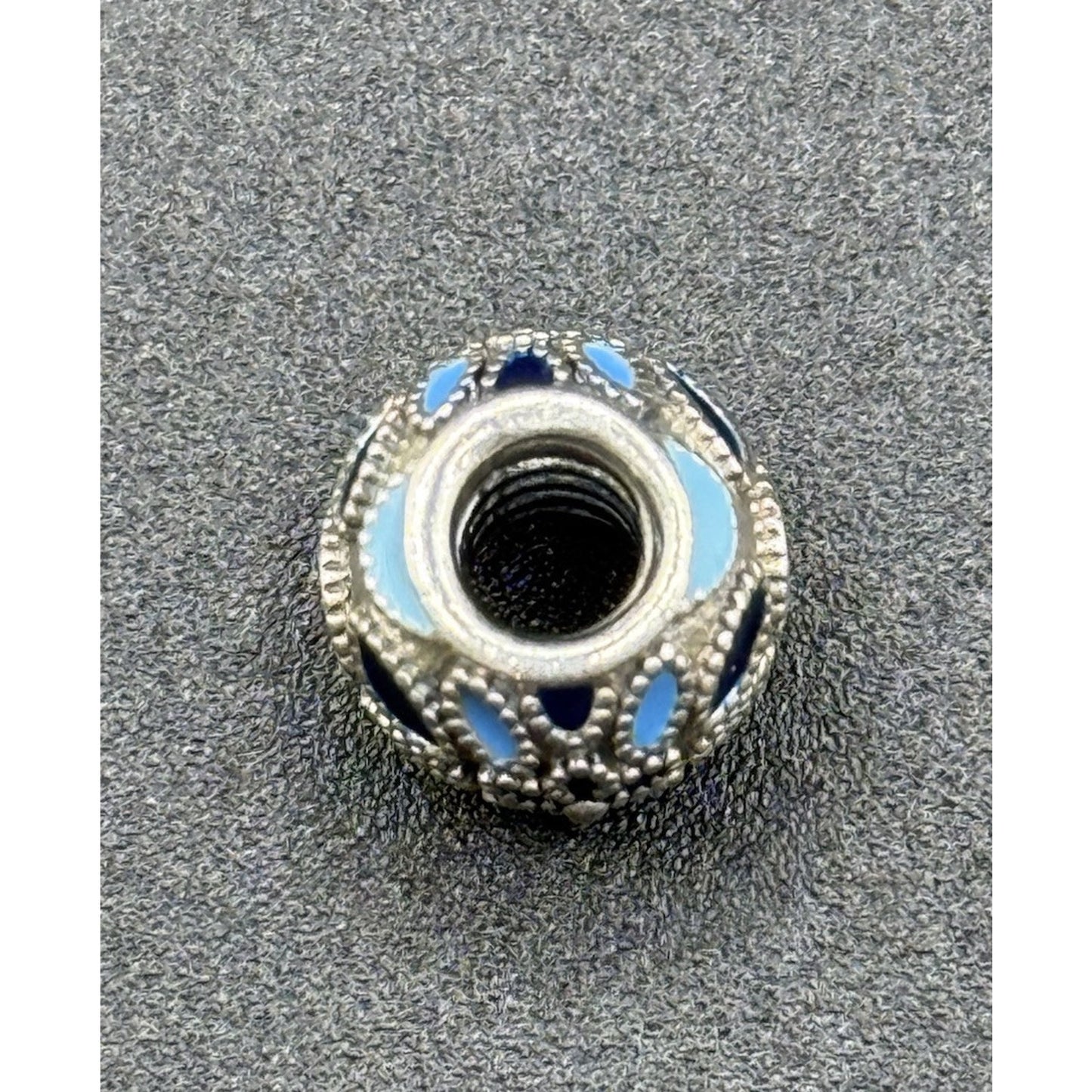 Pandora Sterling Silver Enamel Blue Snowflakes Charm ALE P12
