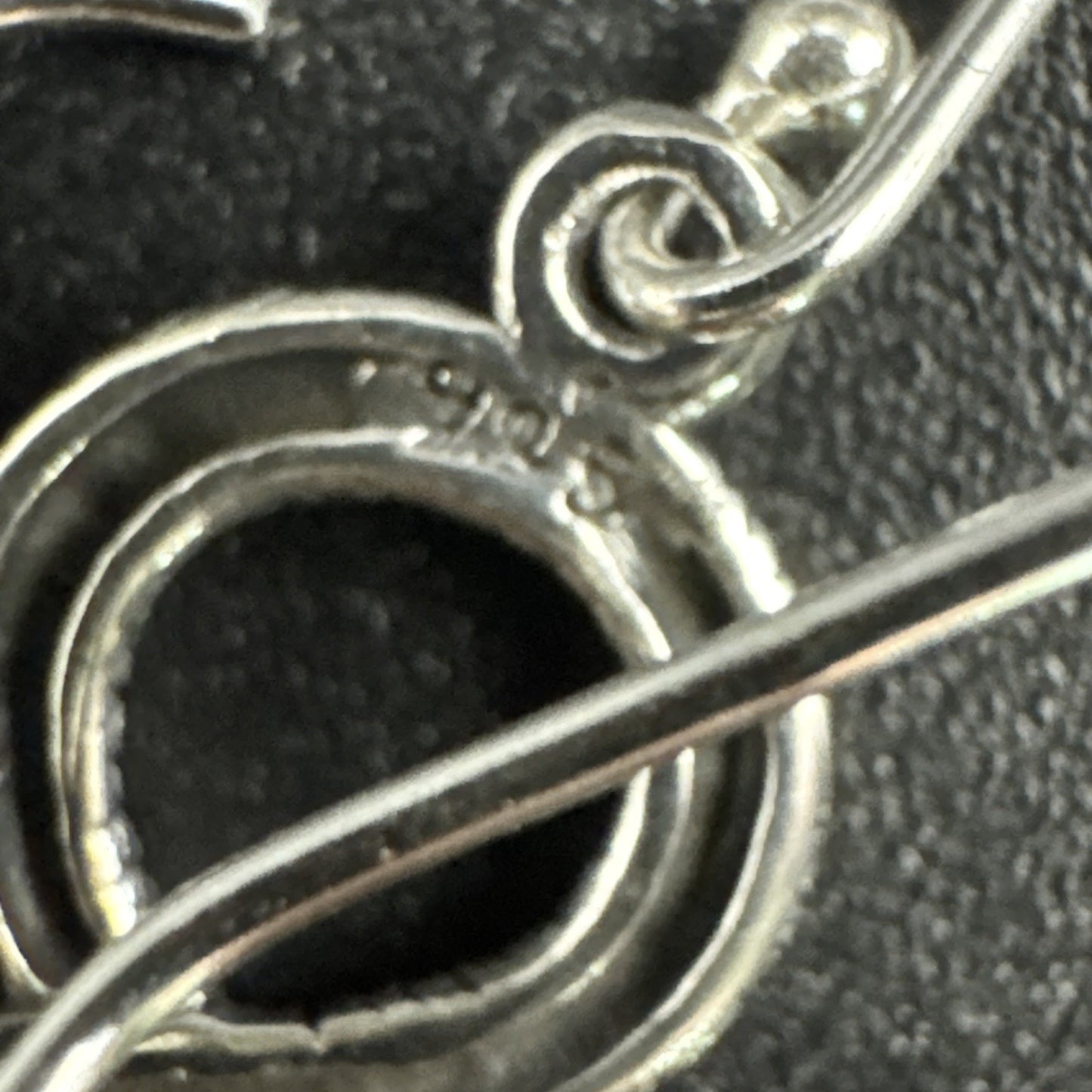 New Condition Sterling Silver Infinity Snake Earrings Dangle 925