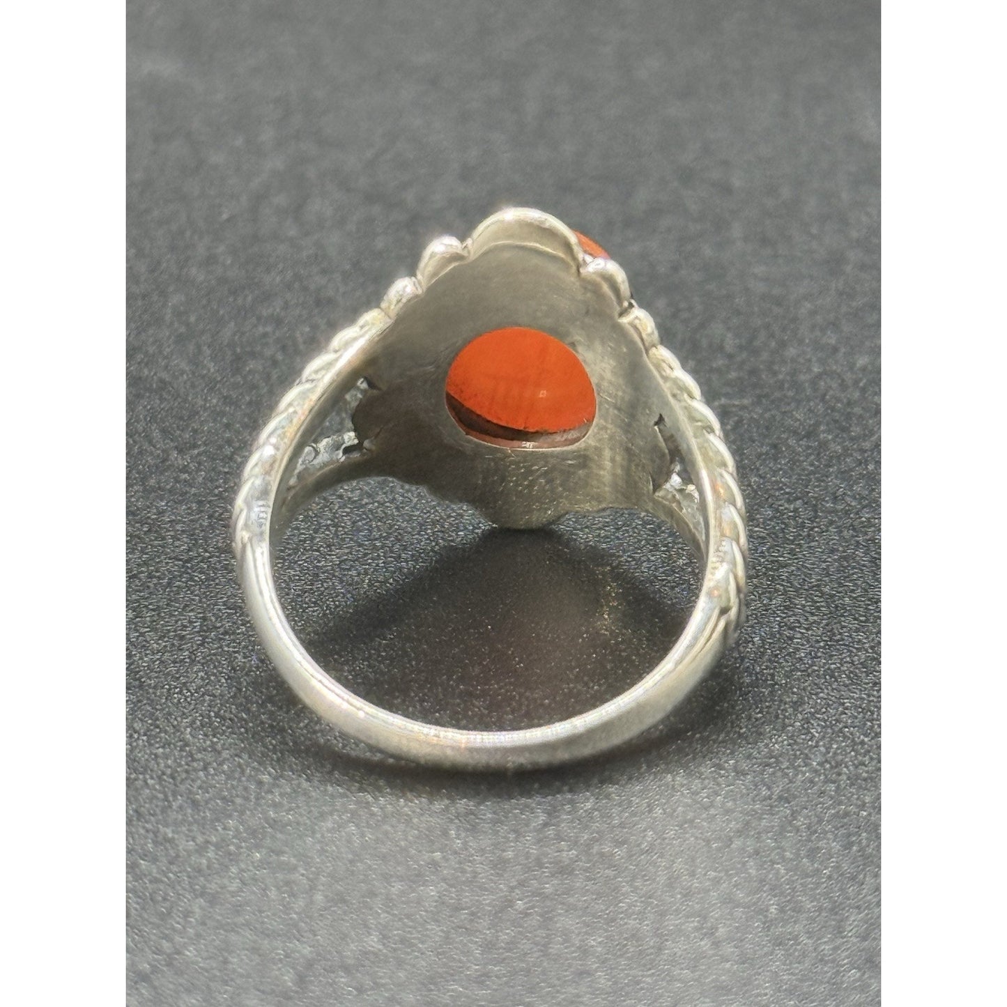 New Condition Sterling Silver Carnelian Ring Size 7.00 925