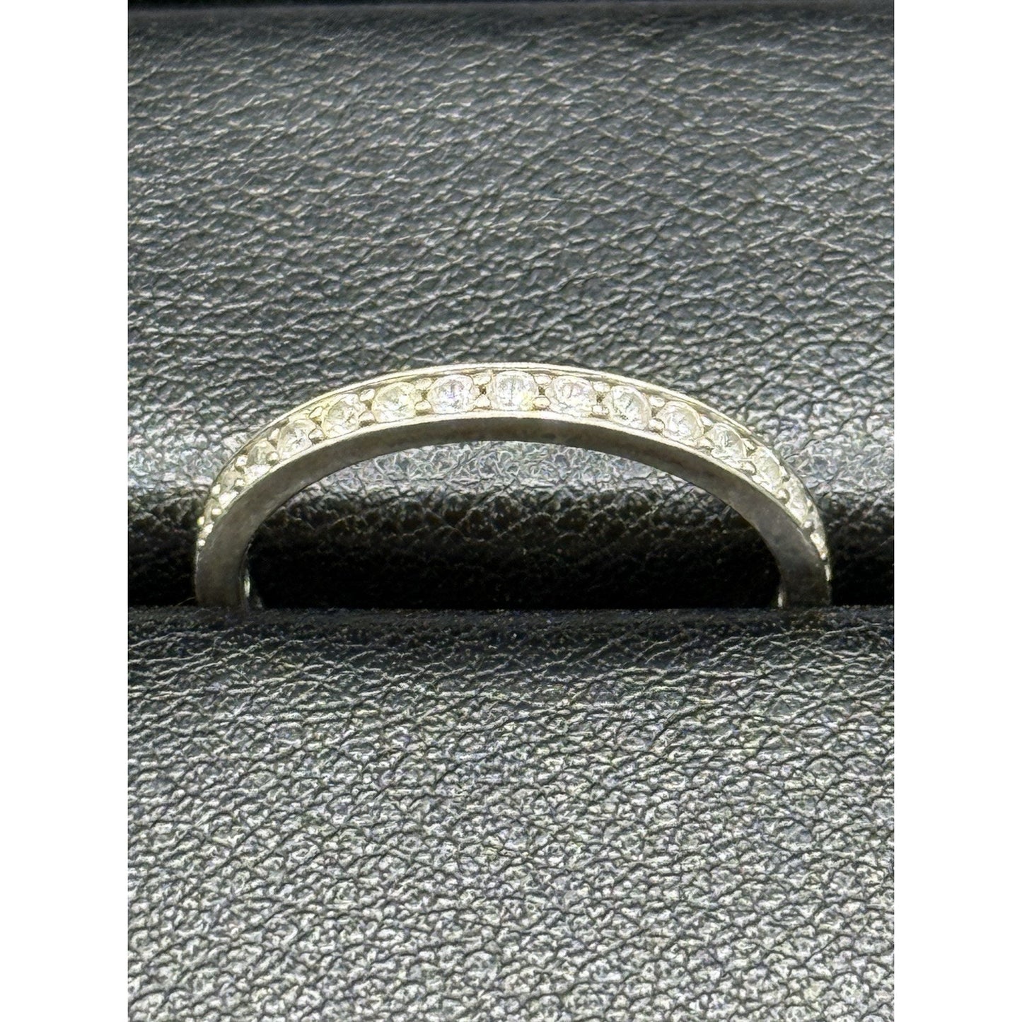 Sterling Silver Cubic Zirconia Eternity Band Size 8.75 925 P10