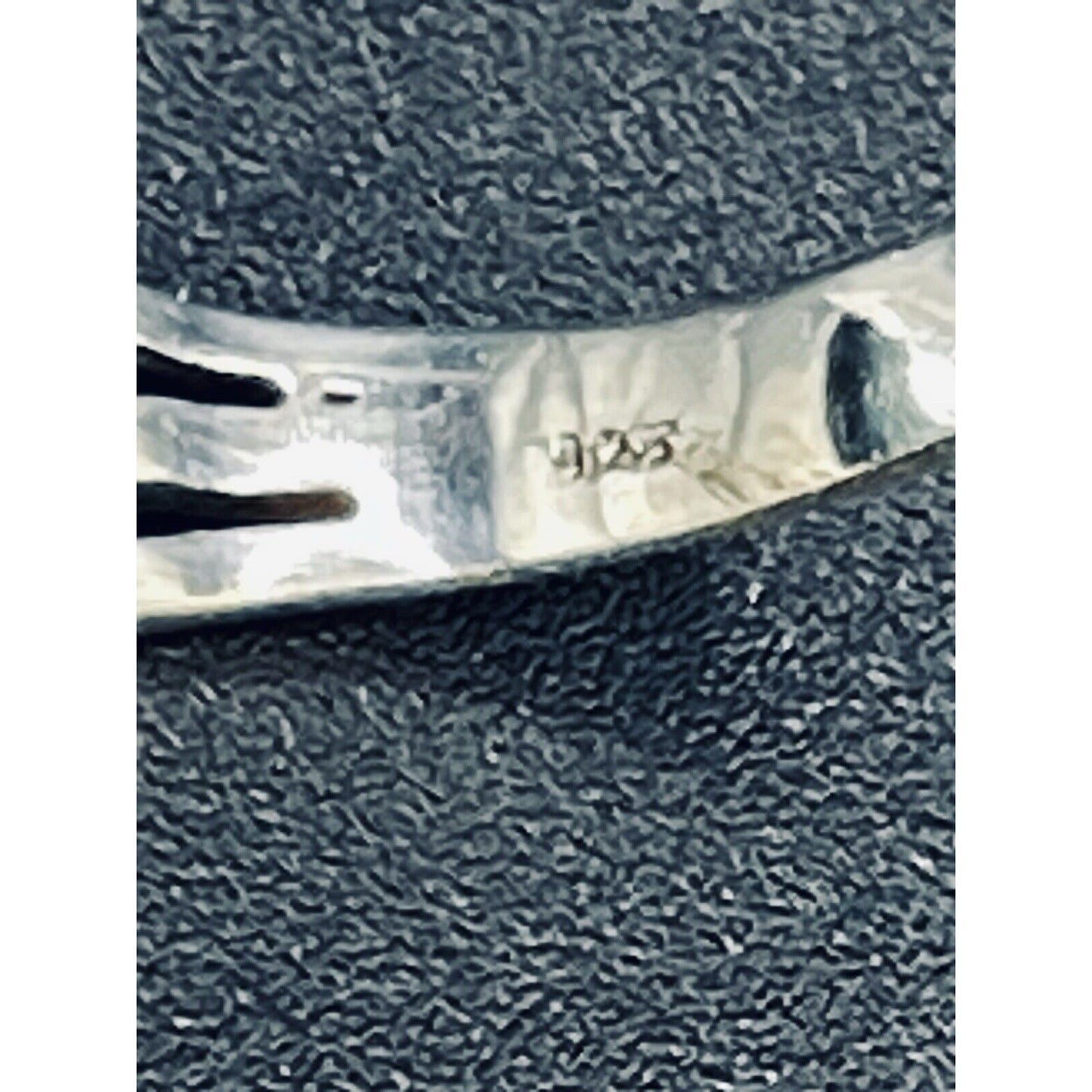 New Condition Sterling Silver Copper Turquoise Ring Size 7.00