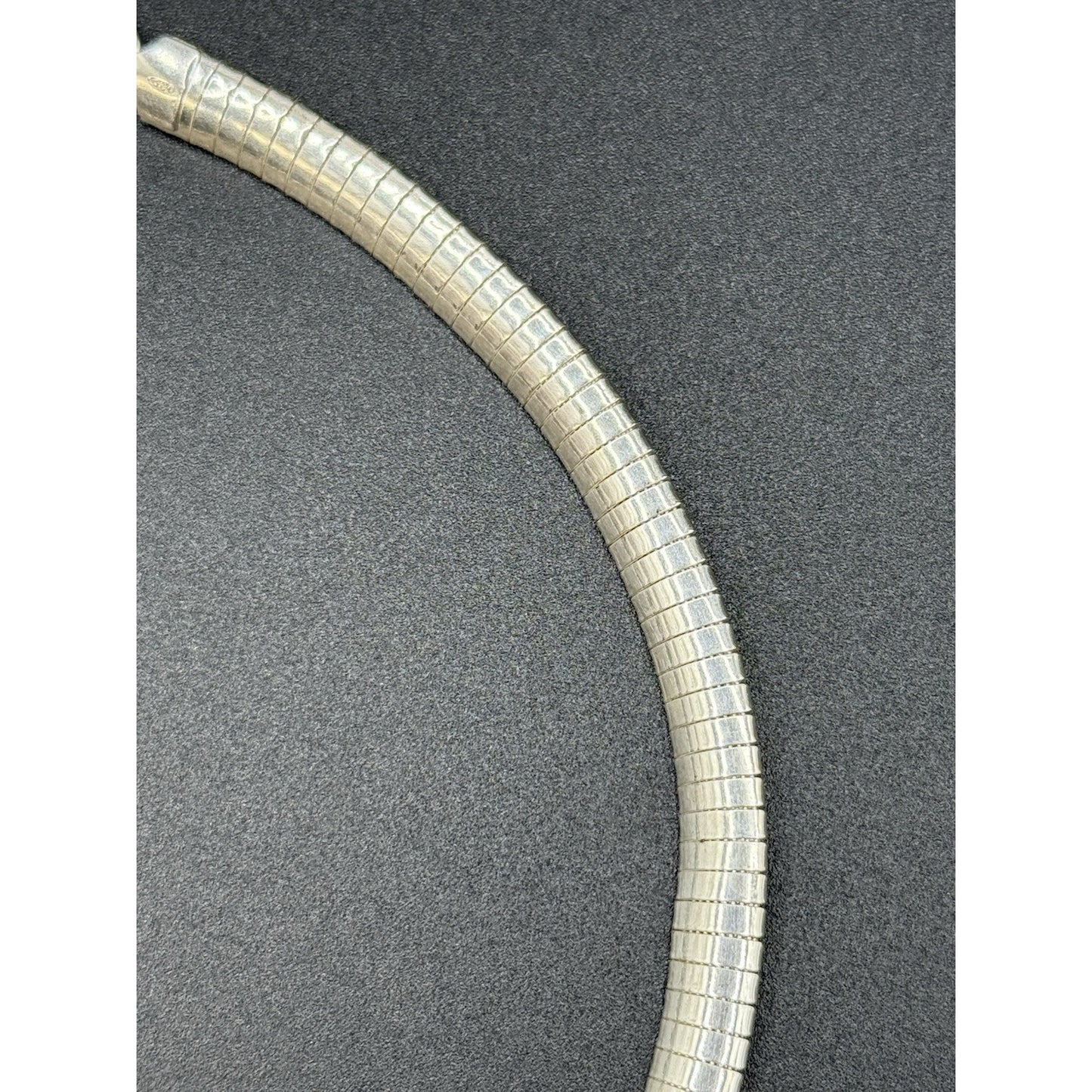 16” Sterling Silver Omega Style Collar Necklace 34 Grams P5
