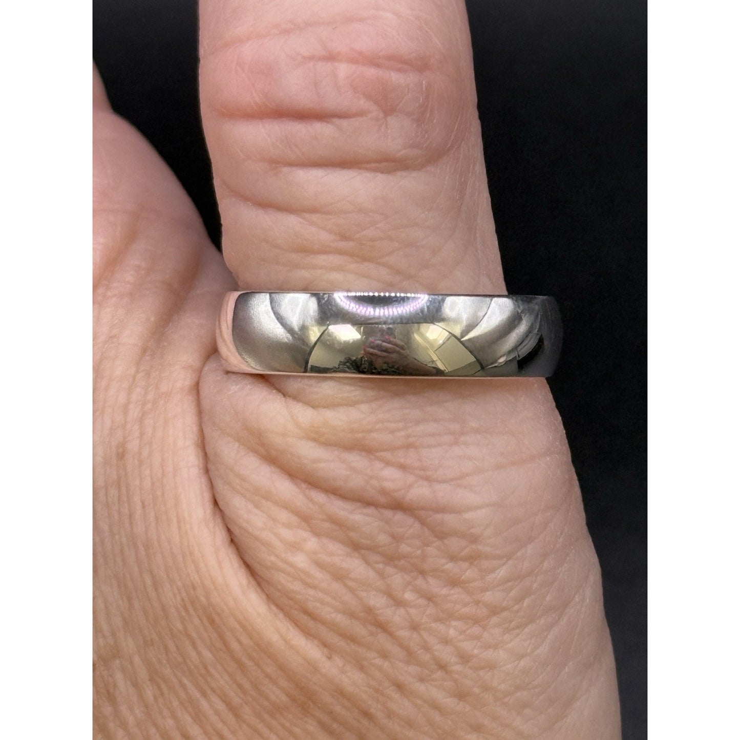 New Condition Sterling Silver 6MM Comfort Fit Wedding Band Size 13