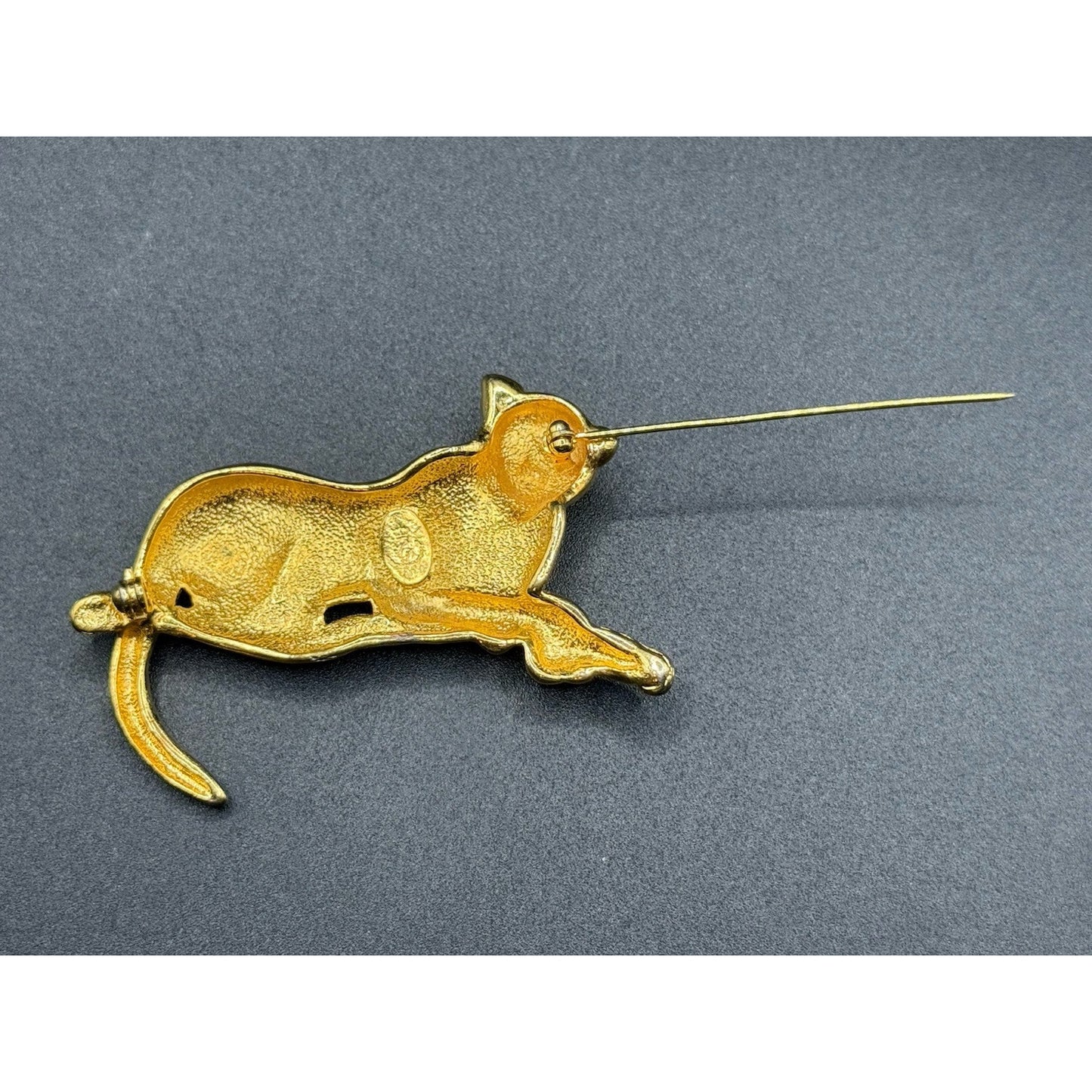 Vintage MCM Premier Design Leopard Gold Tone Brooch N19