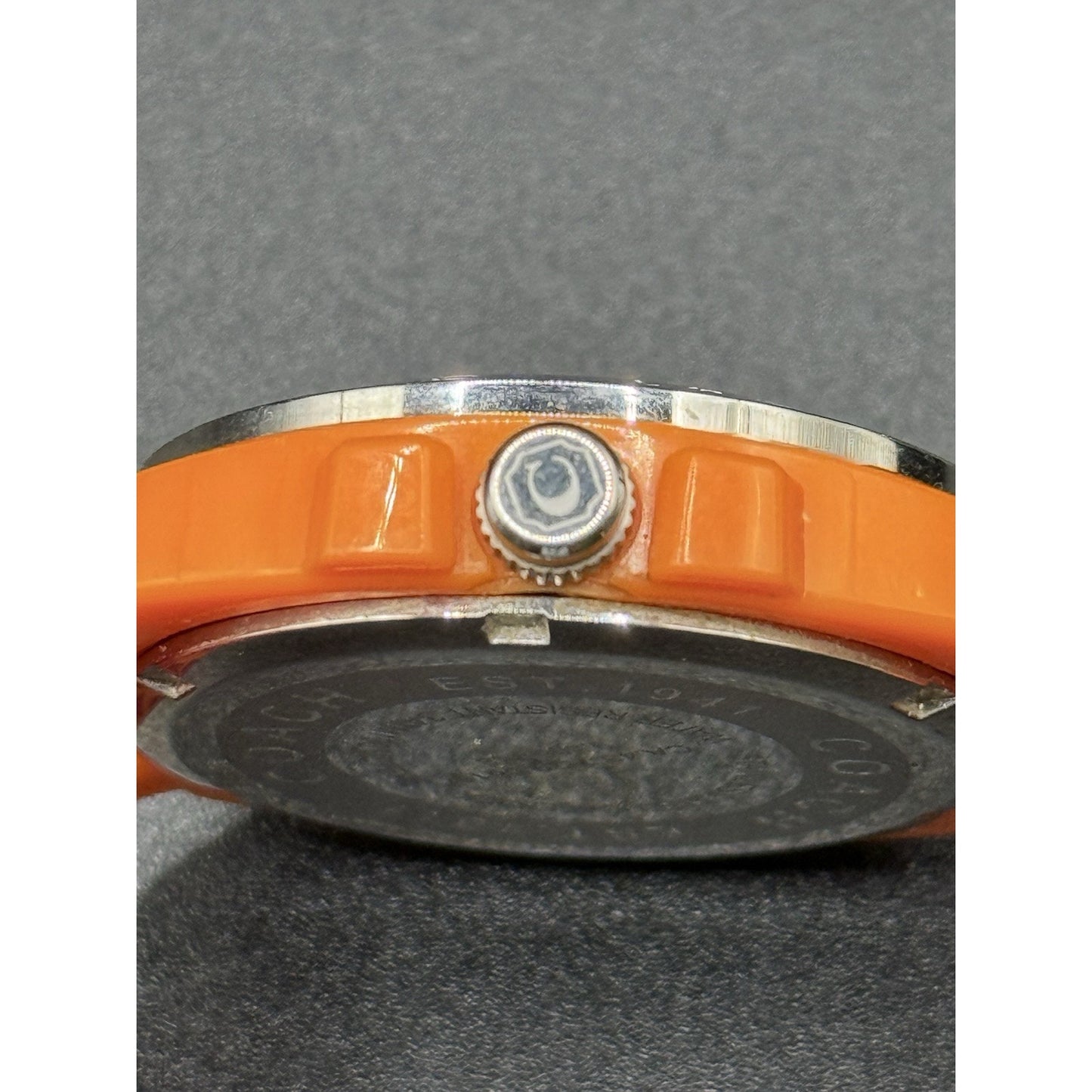 Coach 40MM Orange Pink Rubber Watch N19