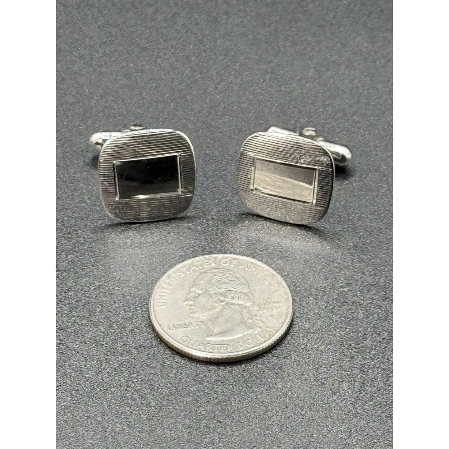 Excellent Used Condition Sterling Silver Cuff Links Engraveable 7 Grams N13
