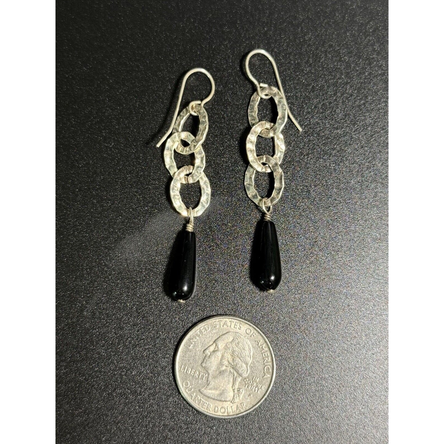 Silpada Sterling Silver Onyx Dangle Earrings 925 M28