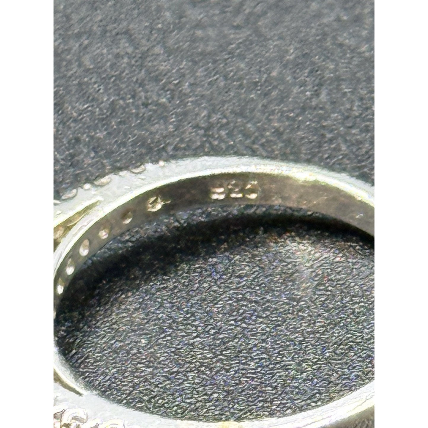 EUC Sterling Silver Cubic Zirconia Engagement Ring Size 6.50 P5
