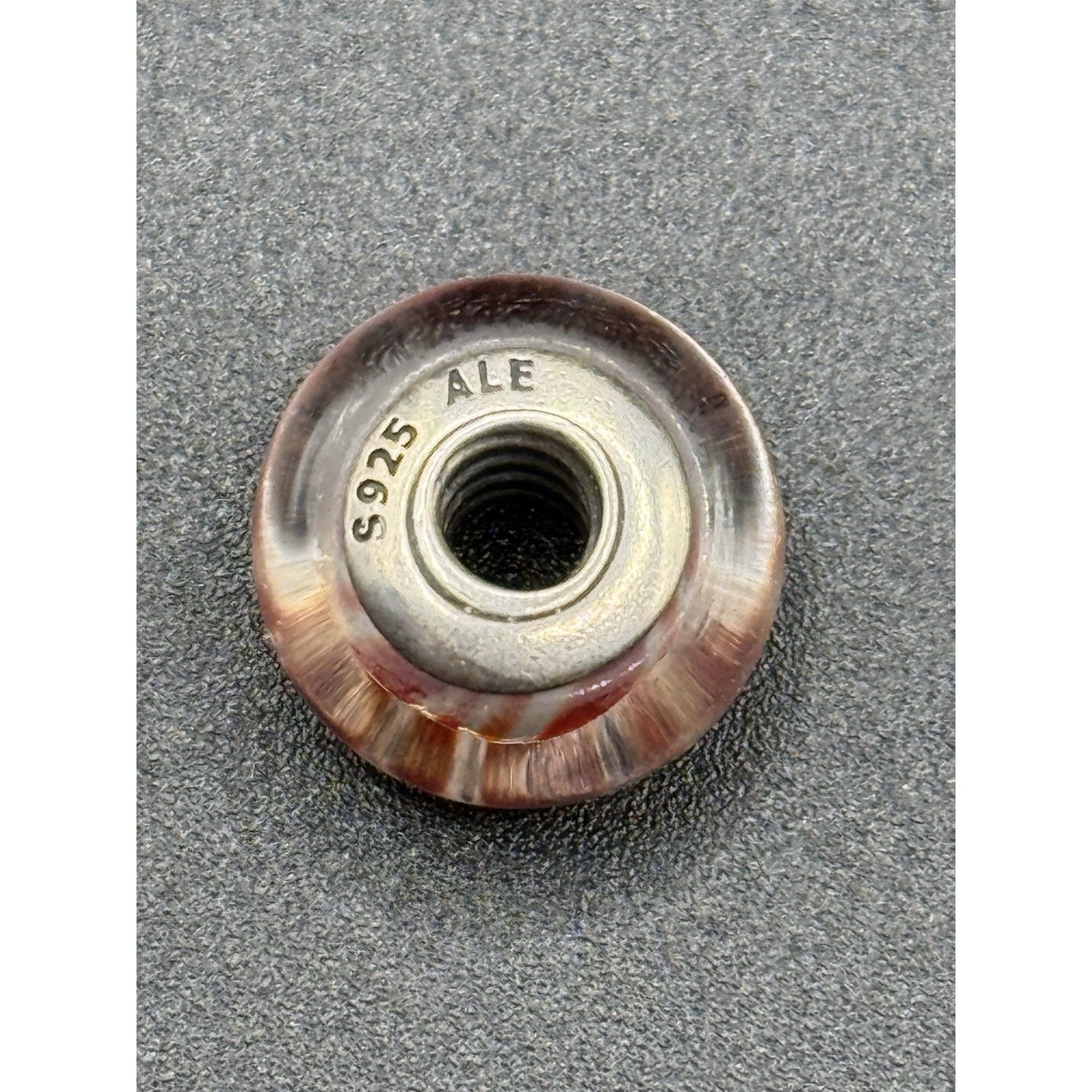 Pandora Candy Stripe Sterling Silver Murano Glass Charm ALE P13