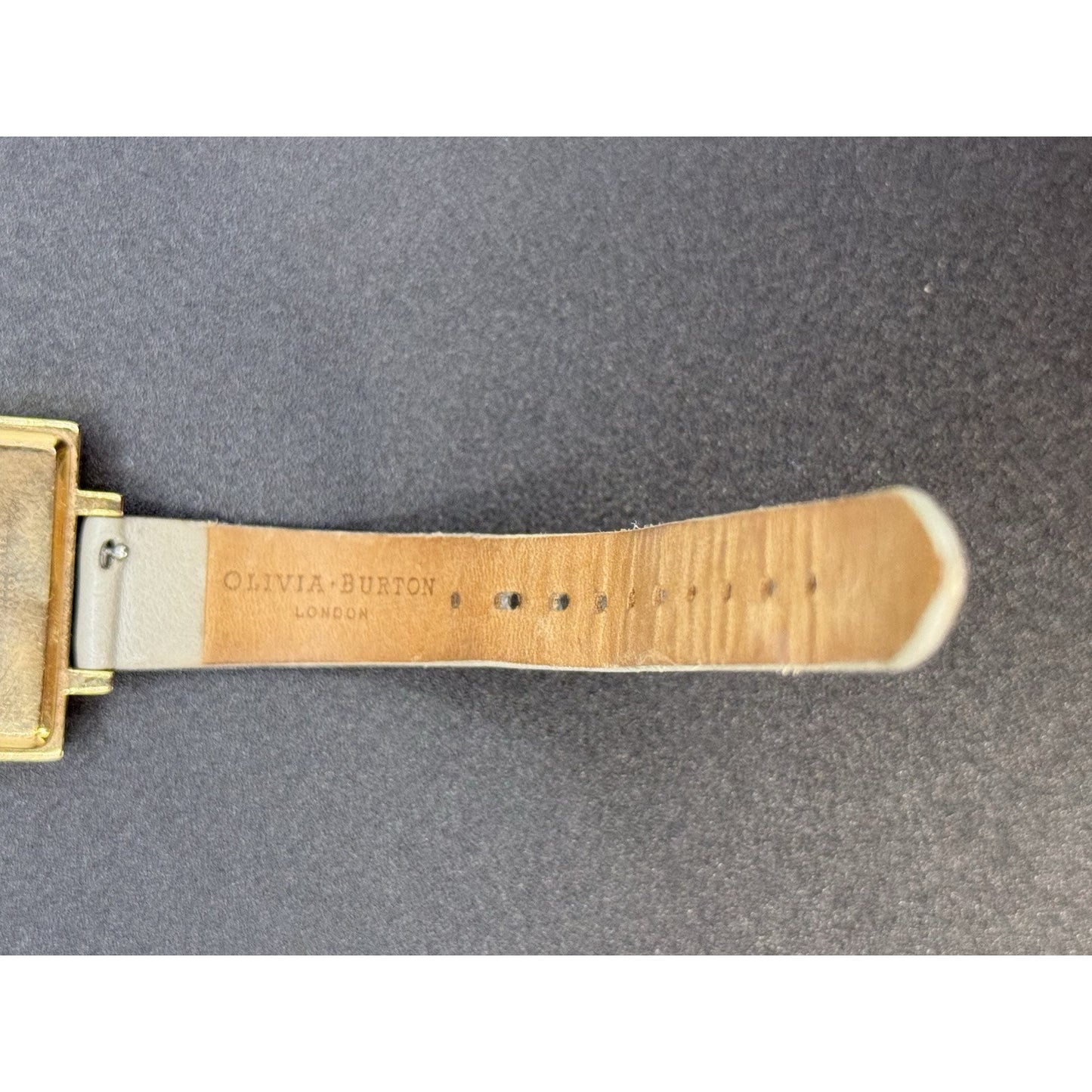 Olivia Burton Gold Tone Square Watch New Battery N18