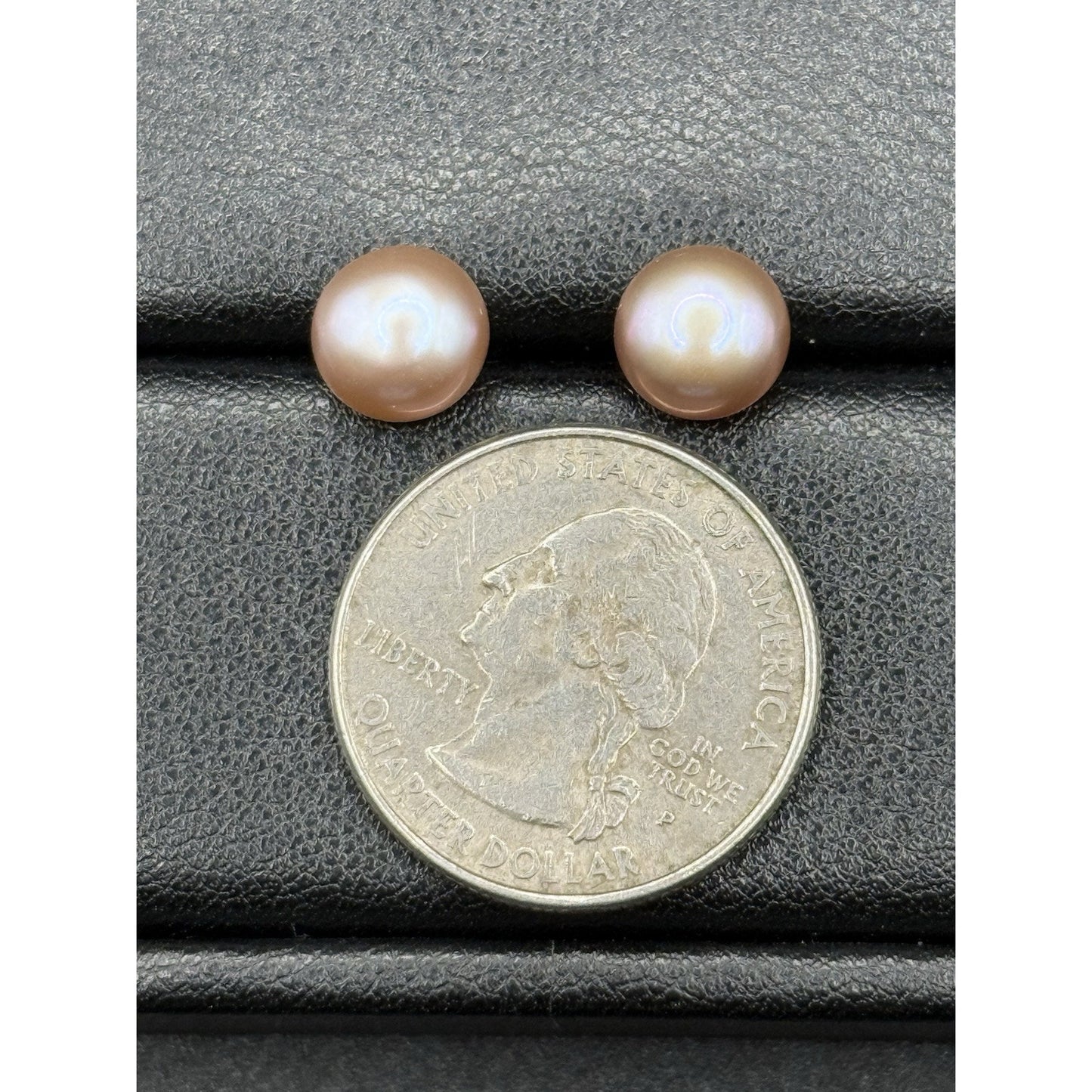 8.5MM Pink Pearl Genuine Sterling Silver Studs N20