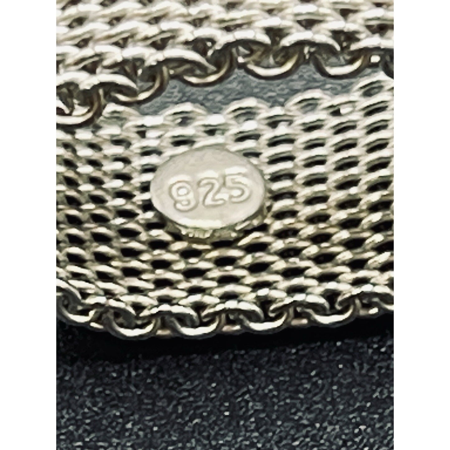 New Condition Sterling Silver Mesh Ring Size 5.00