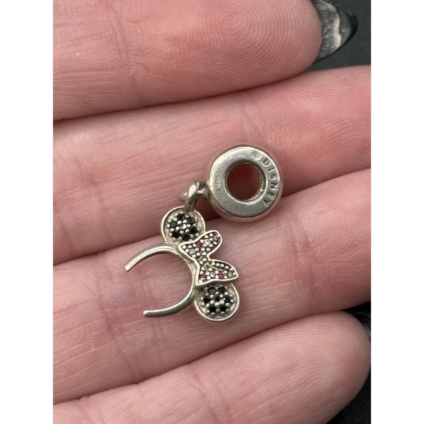 Vintage Pandora Disney Mickey Minnie Mouse Ears Charm ALE P5