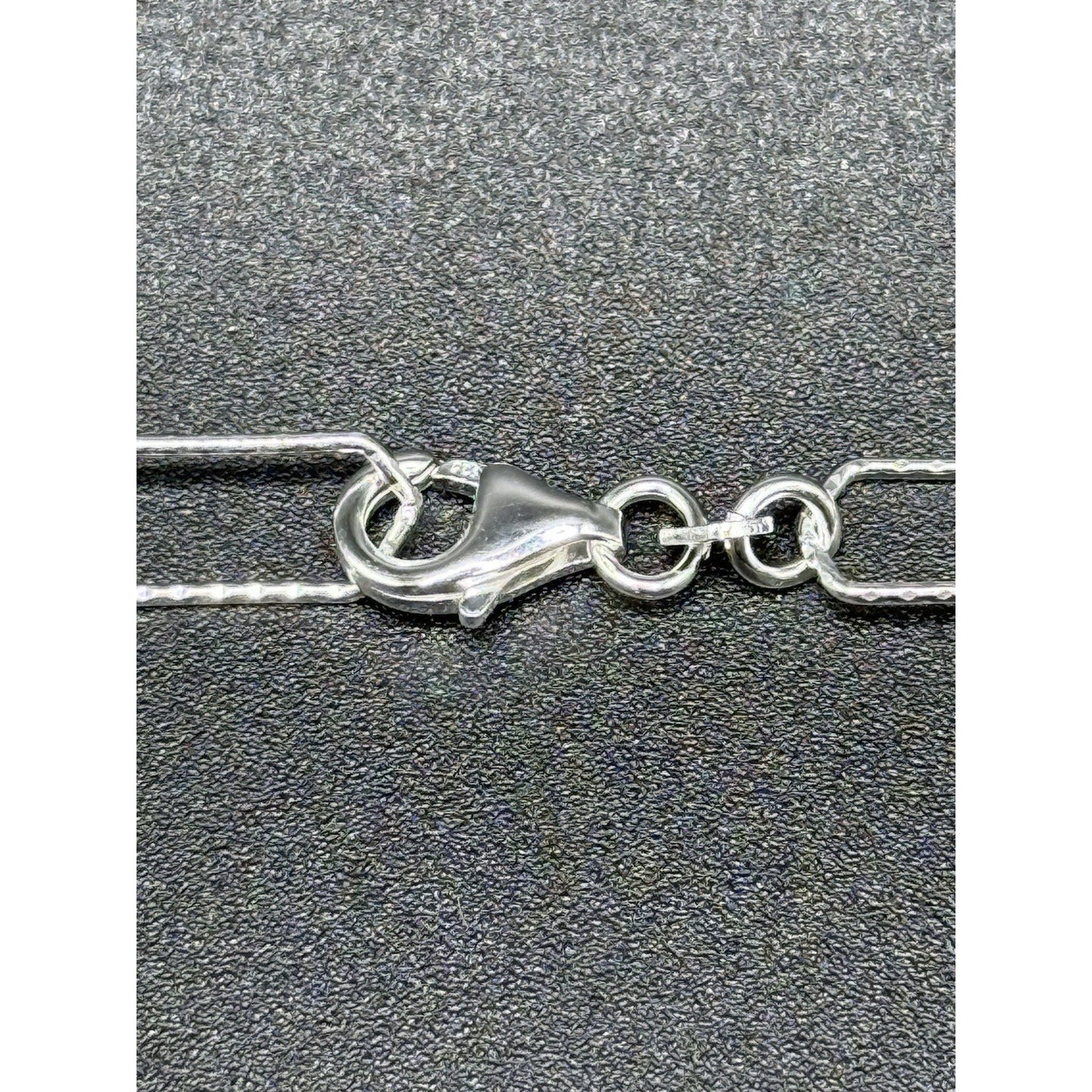 New Condition 30” Sterling Silver Staples Circles Chain Necklace 925