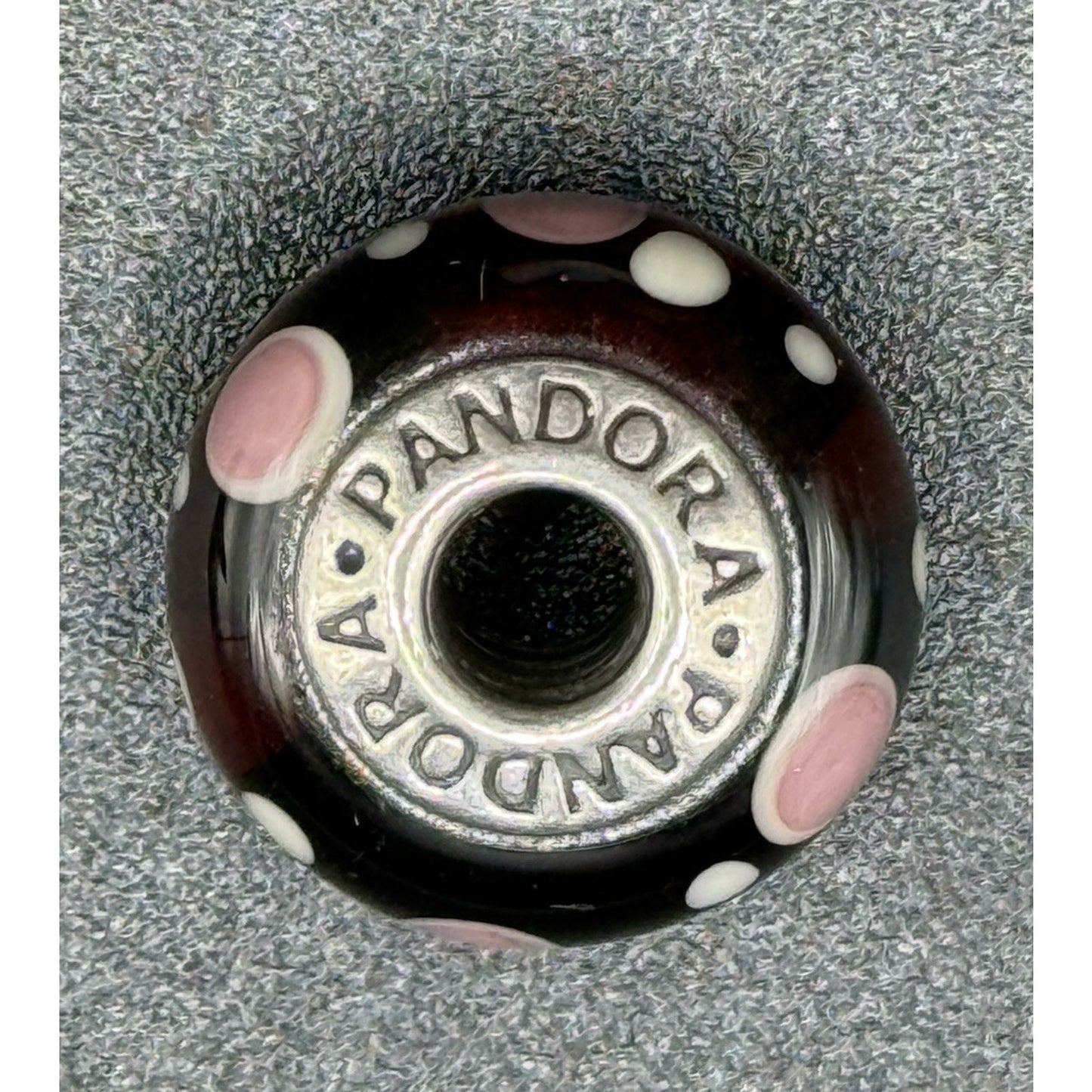 Pandora Sterling Silver Deep Purple Bubbles Charm 925 N19