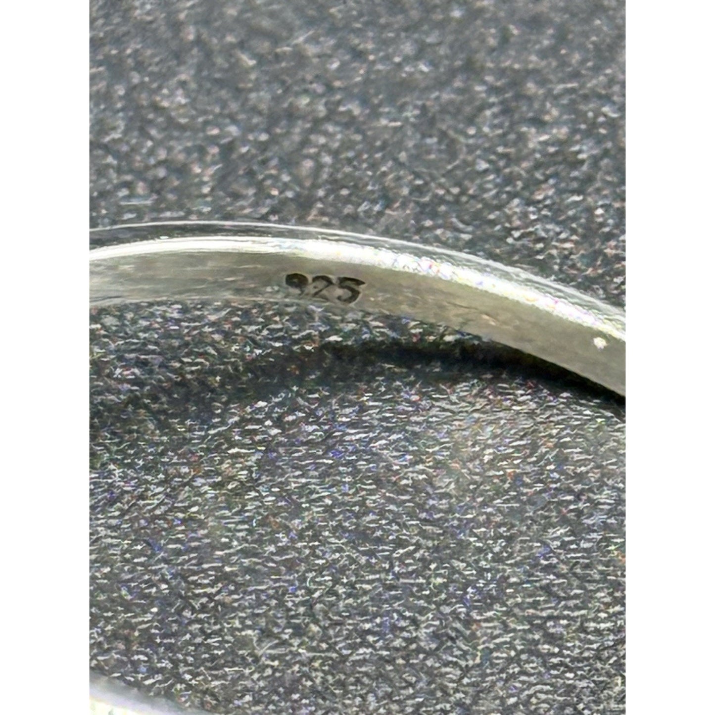 New Condition Sterling Silver Genuine Onyx Hansa Ring Size 7.00