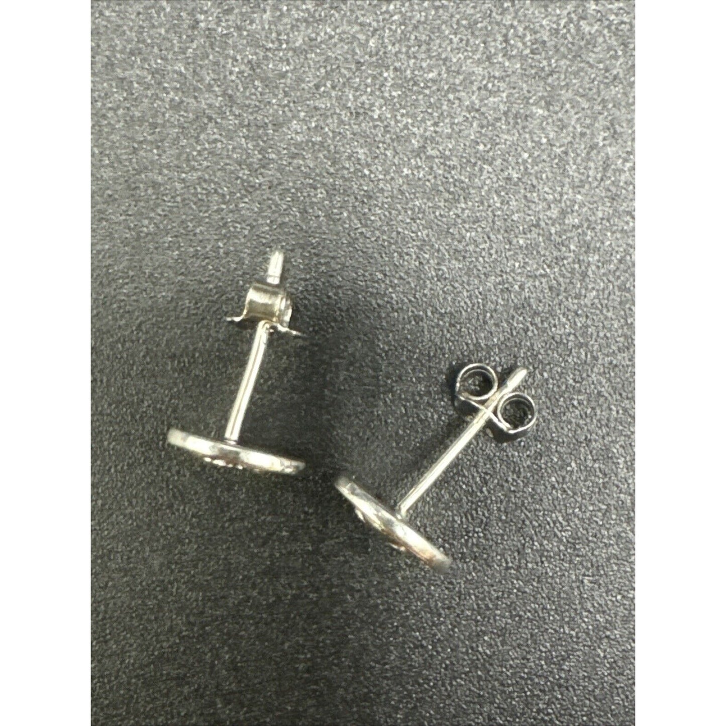 New Condition Sterling Silver Skull Jolly Roger Pirate Stud Earrings 925