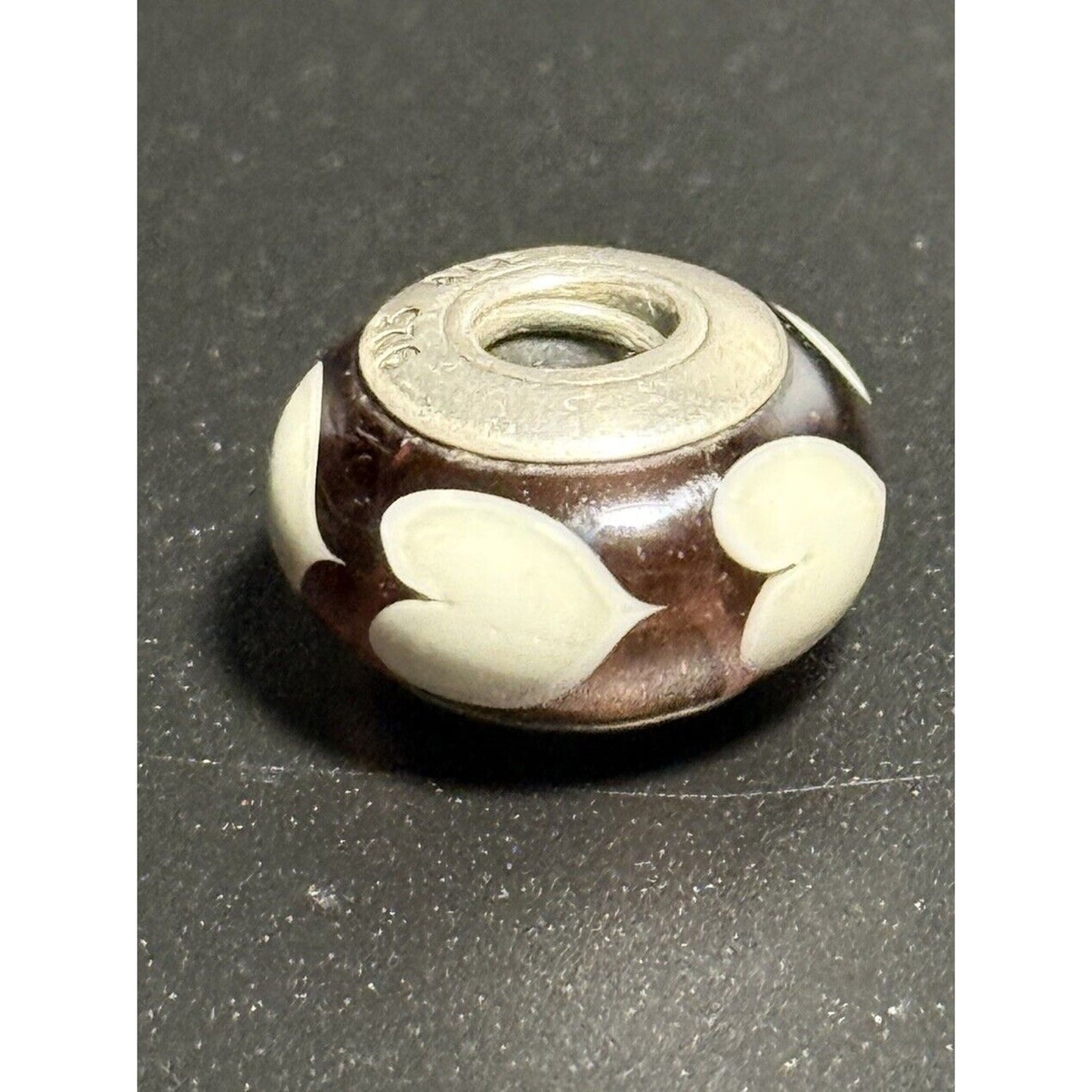 Pandora Sterling Silver Murano Heart Charm ALE M28