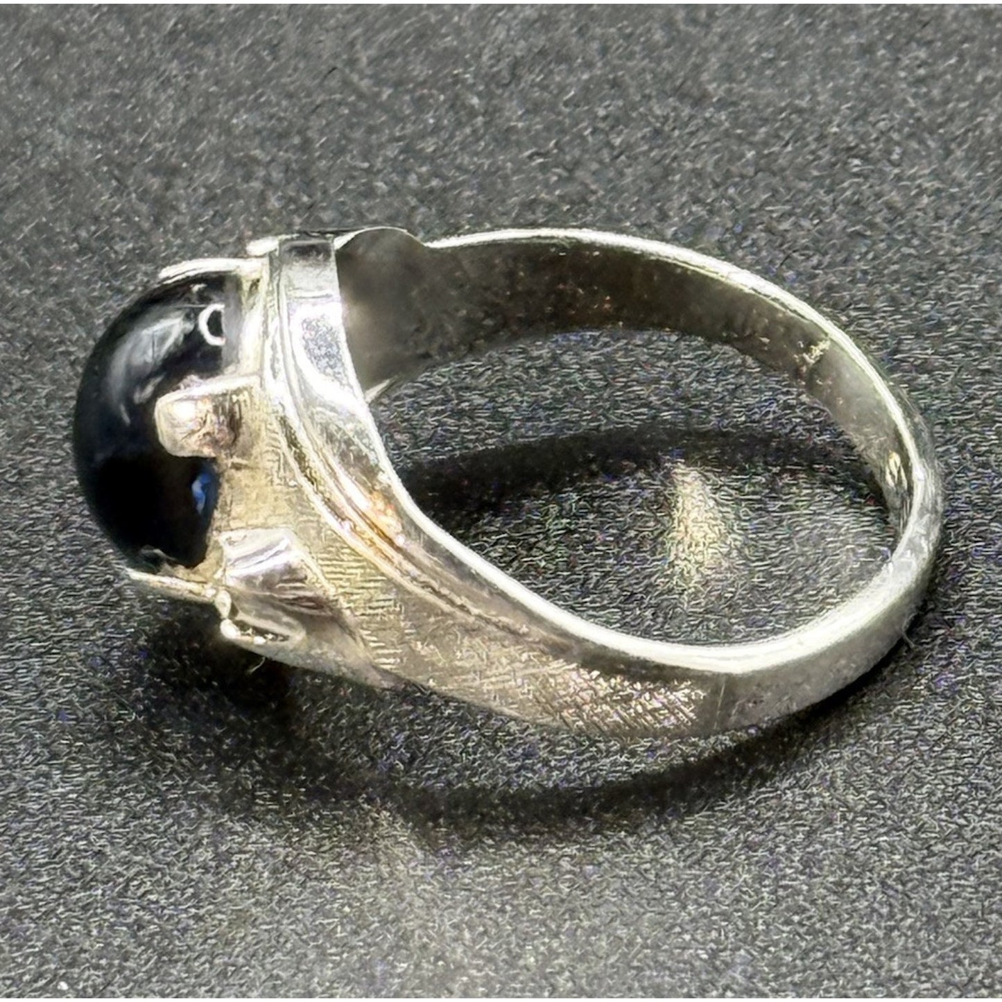Vintage MCM Lab Star Sapphire Sterling Silver Ring Size 7.50 N13