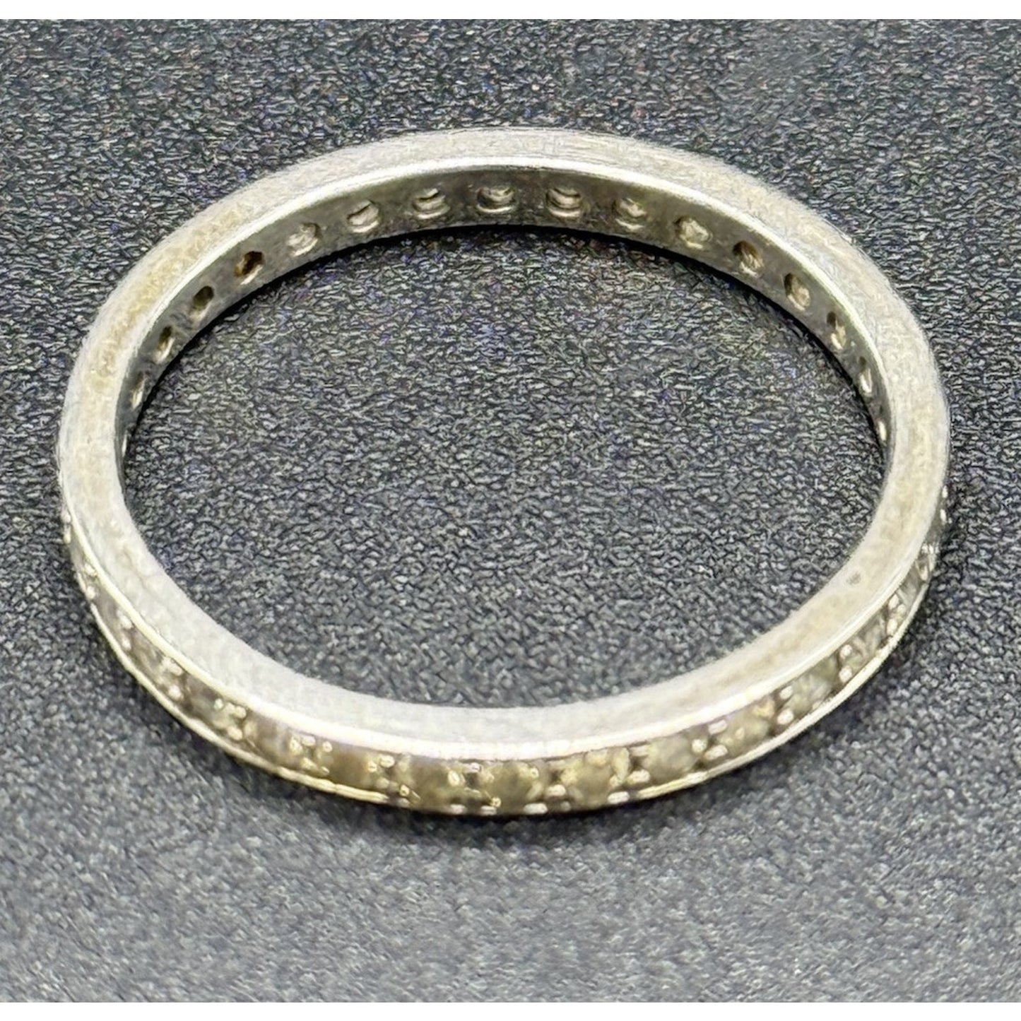 Sterling Silver Cubic Zirconia Eternity Band Size 8.75 925 P10