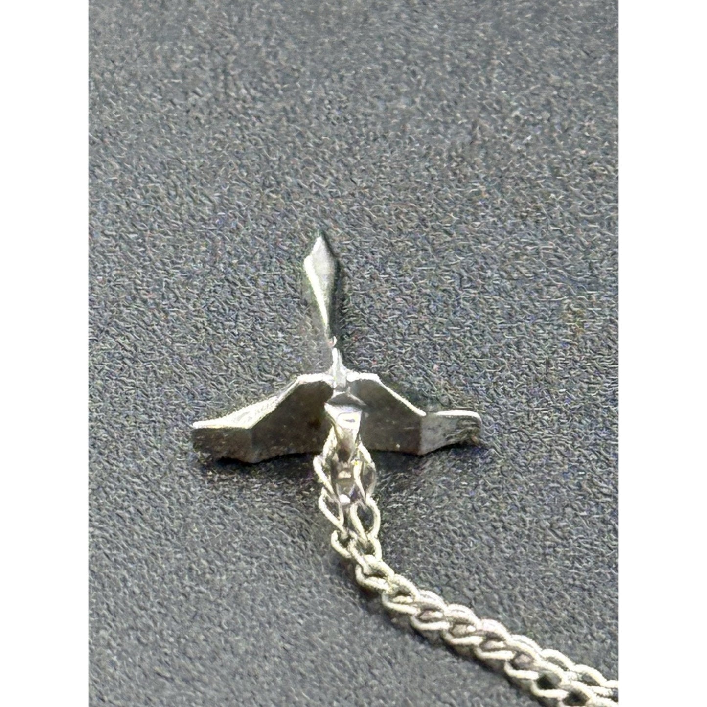 16” Vintage Sterling Silver Dainty Cross Pendant Necklace 925 P11