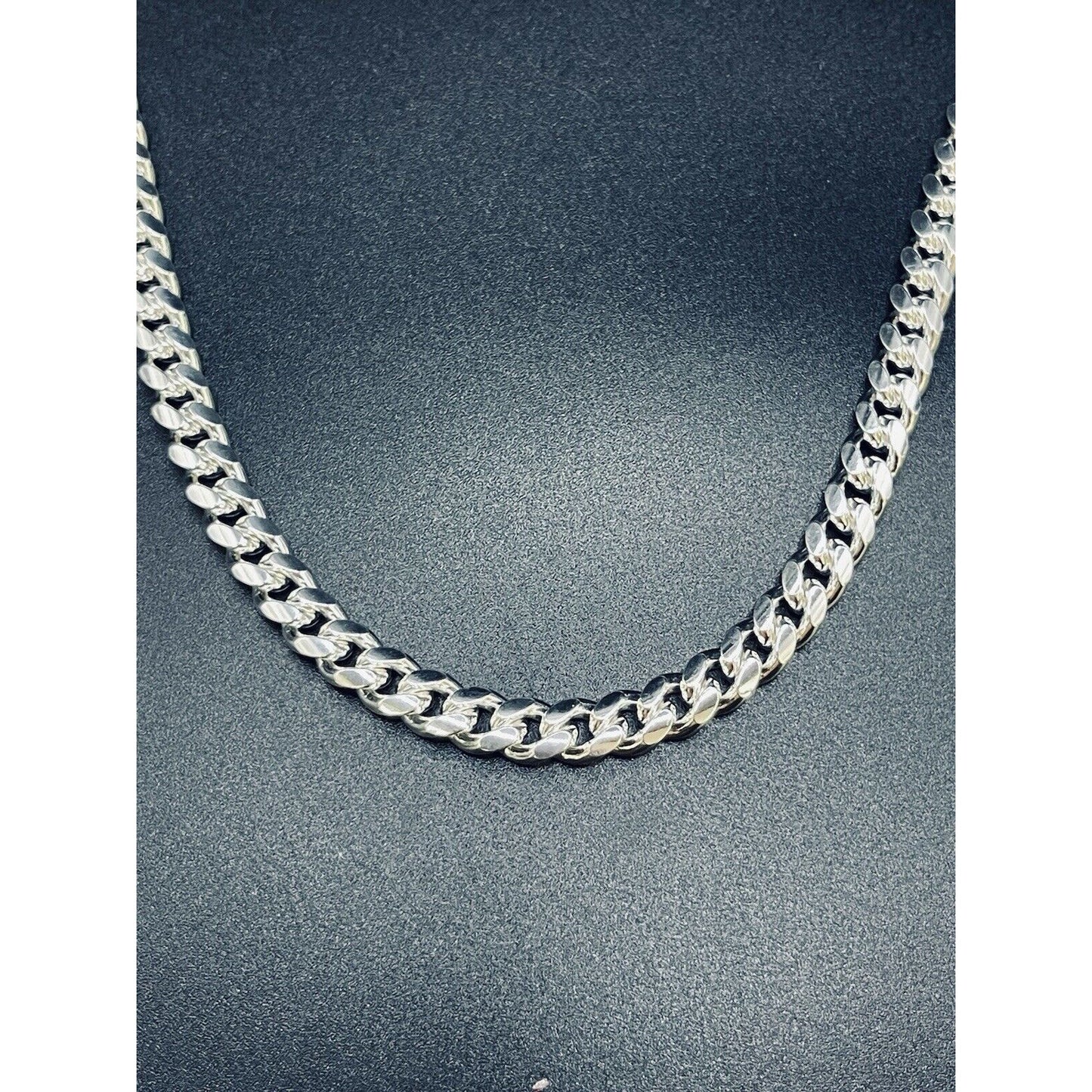 New Condition 20” Sterling Silver 6MM Curb Link Chain Necklace 55 Grams 925 L18