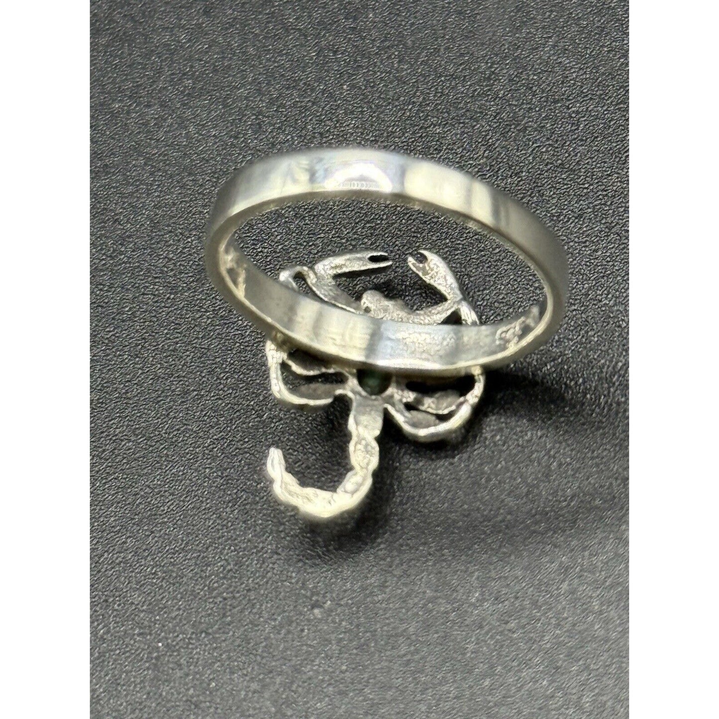 New Condition Sterling Silver Turquoise Scorpion Ring Size 6.50