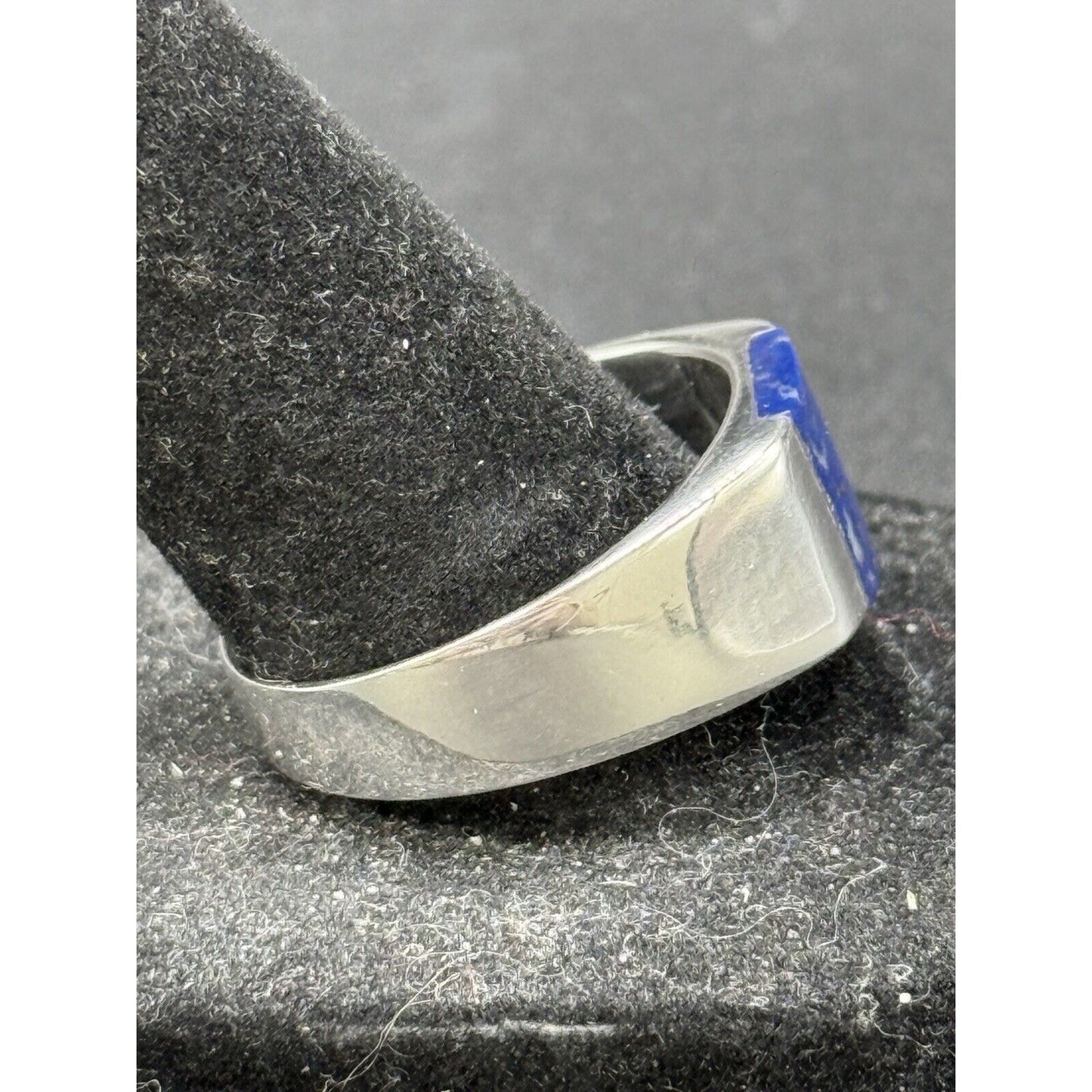 New Condition Sterling Silver Genuine Lapis Ring Size 10.75