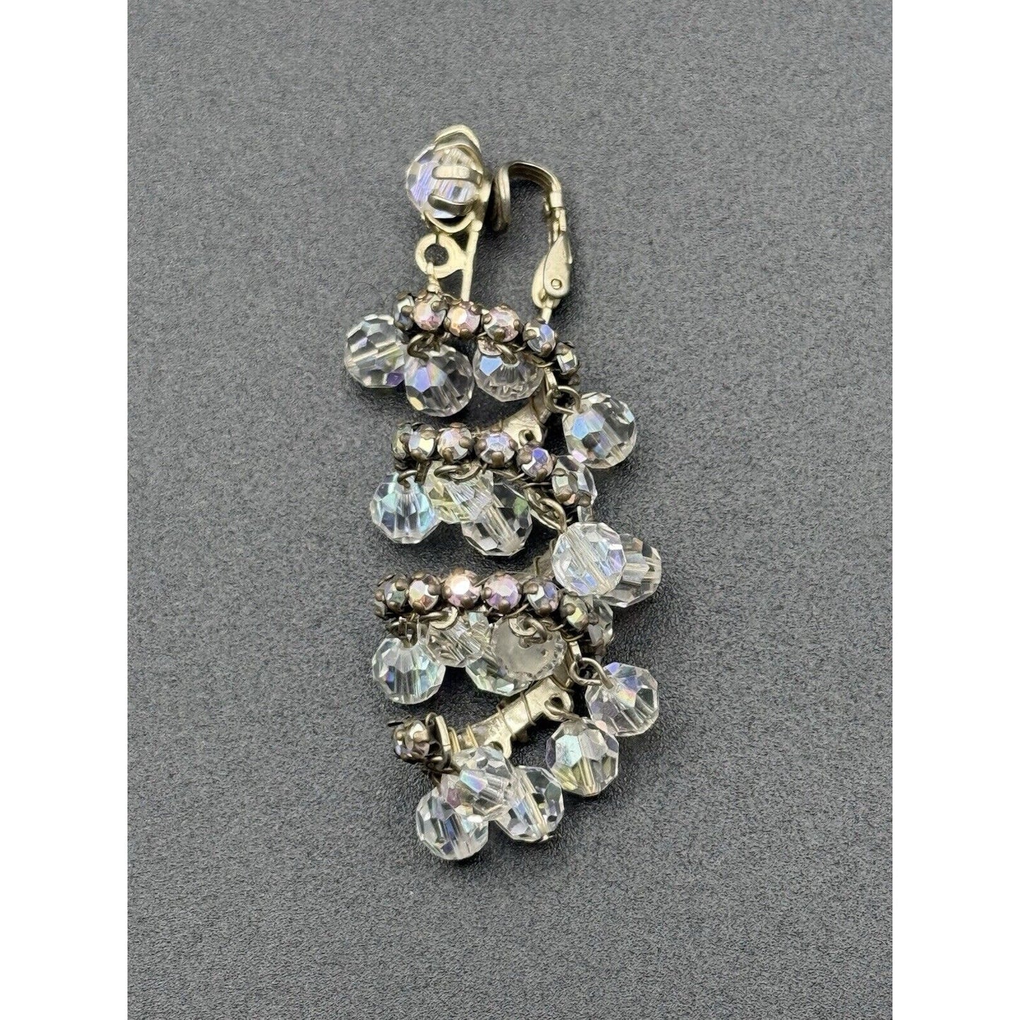 Jonne By Schrager Aurora Borealis Spiral Dangle Earrings N11