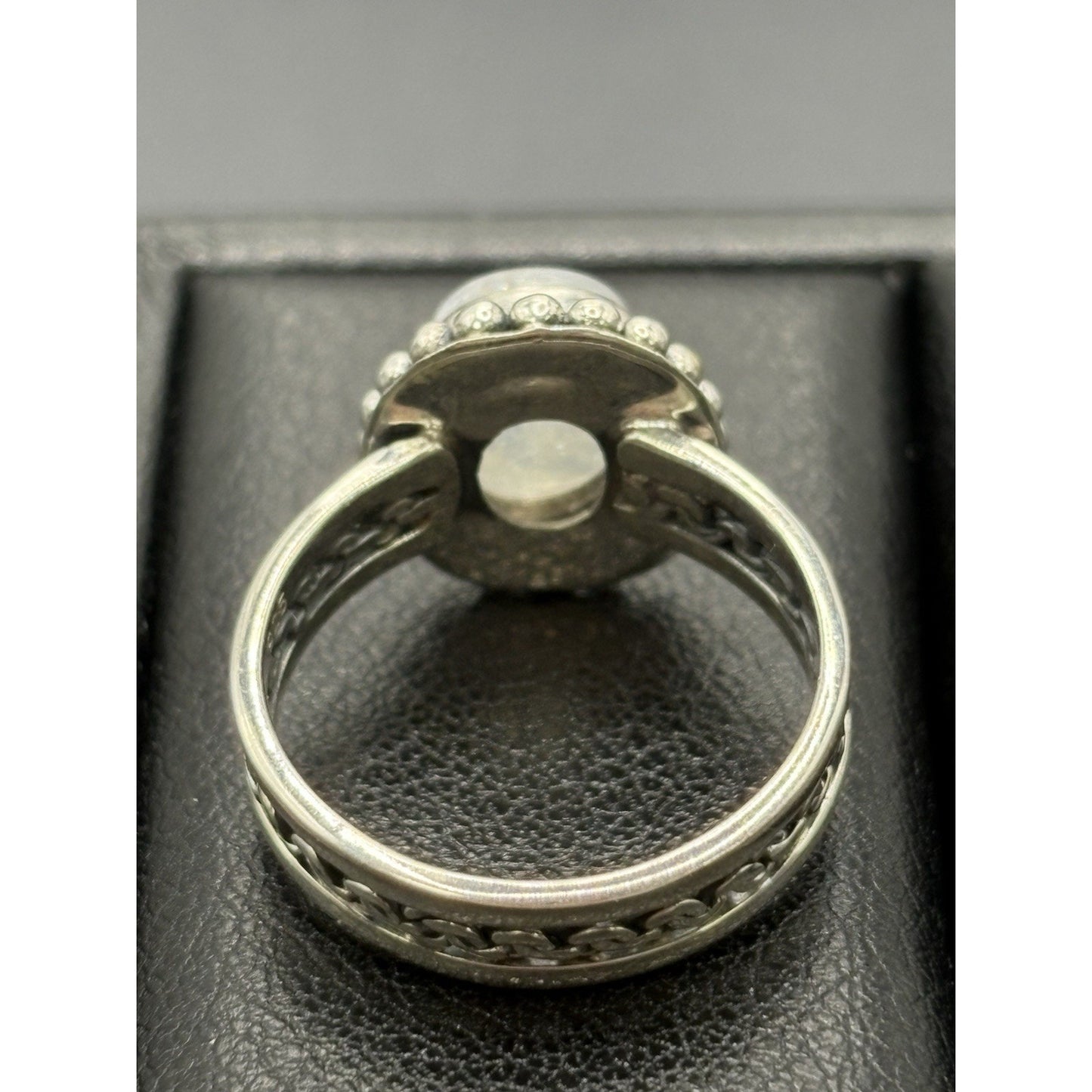 New Condition Sterling Silver Moonstone Ring Braid Size 7