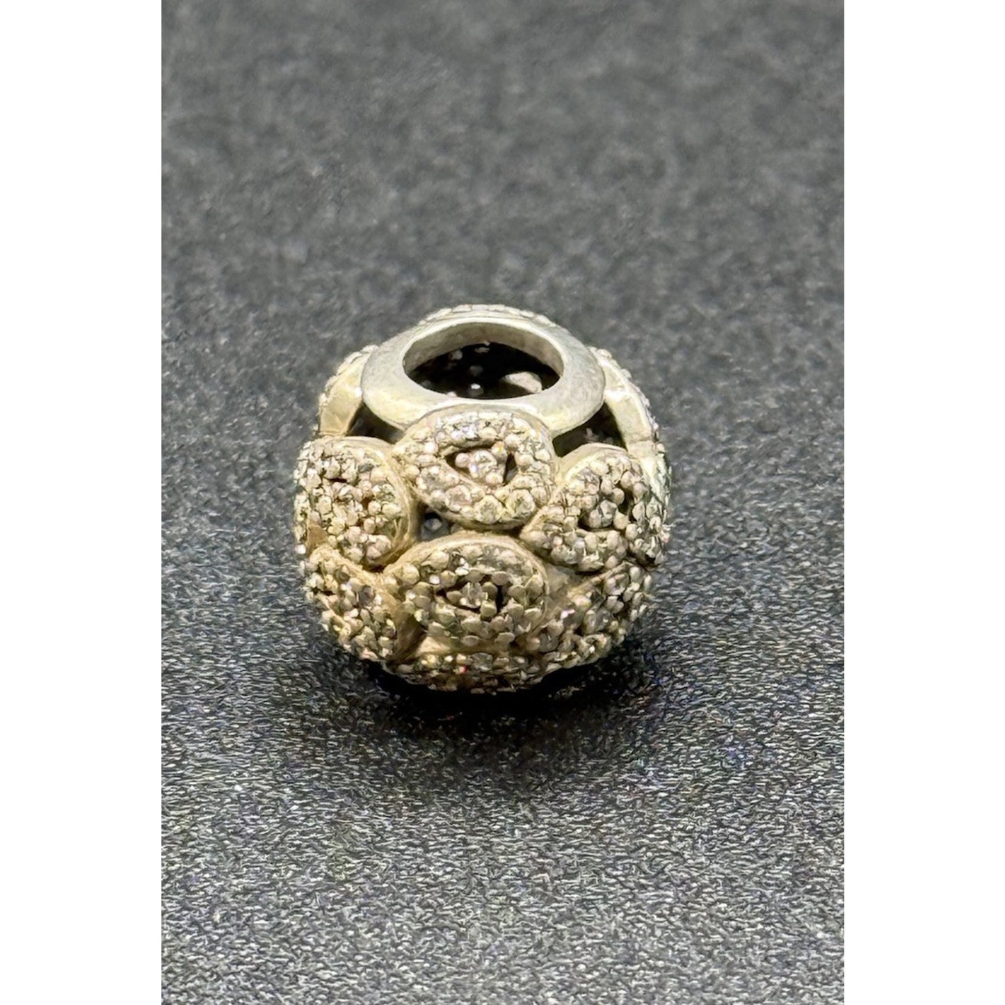 Pandora Sterling Silver Cubic Zirconia Flower Charm ALE P6