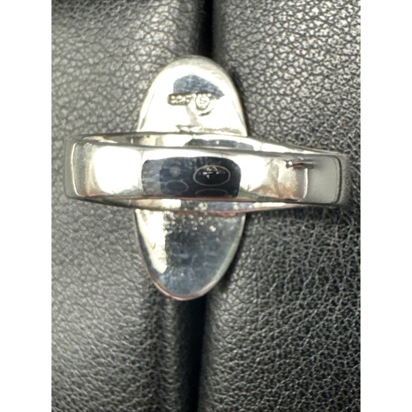 New Condition Sterling Silver Turquoise Sun Moon Bezel Ring 925 Size 9.75