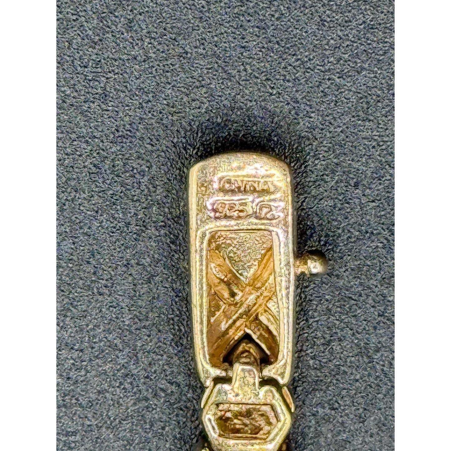 7.5” Gold Sterling Silver Illusion Bracelet 17 Grams P6