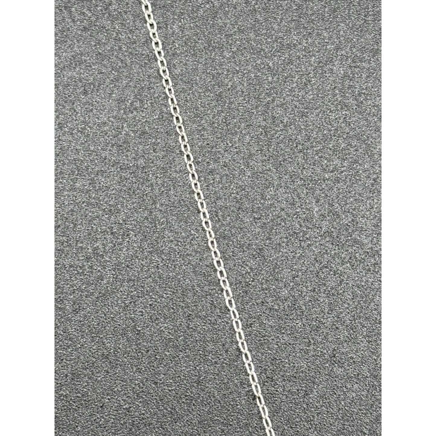 18” Sterling Silver Cubic Zirconia Heart Pendant Necklace 925 N13