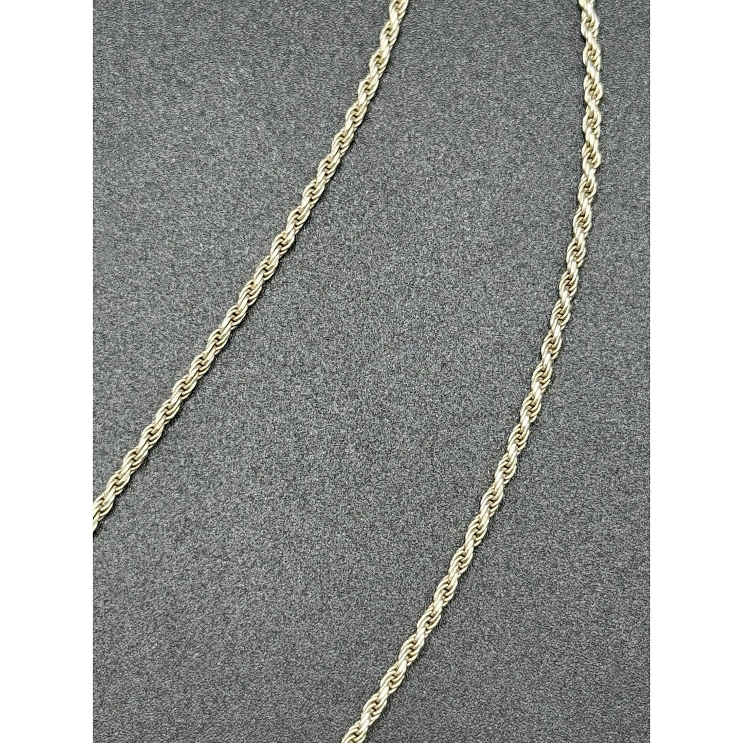 30” Sterling Silver Rope Chain 1.50MM 8 Grams Q7